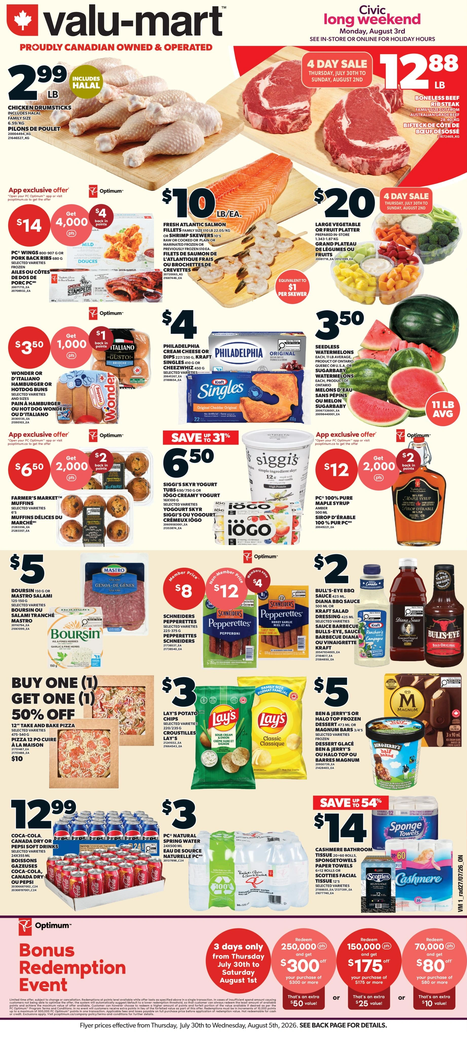 Valu-Mart flyer page 1