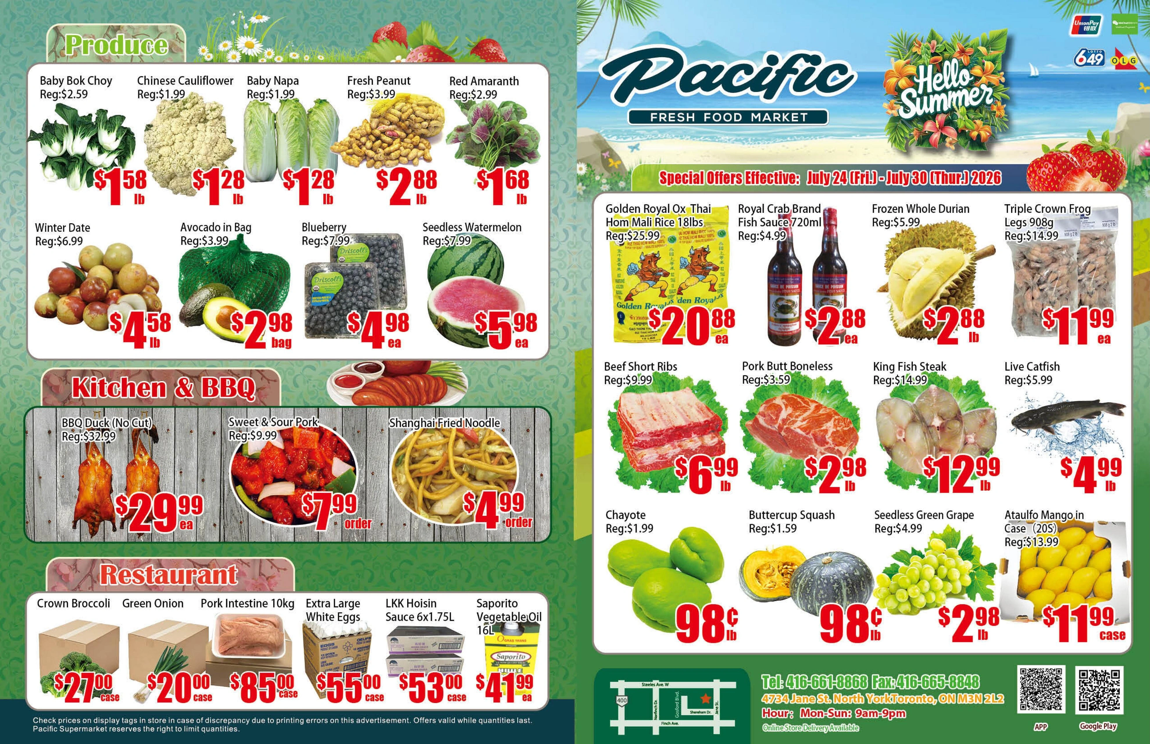 Pacific Fresh Food Market flyer page 1