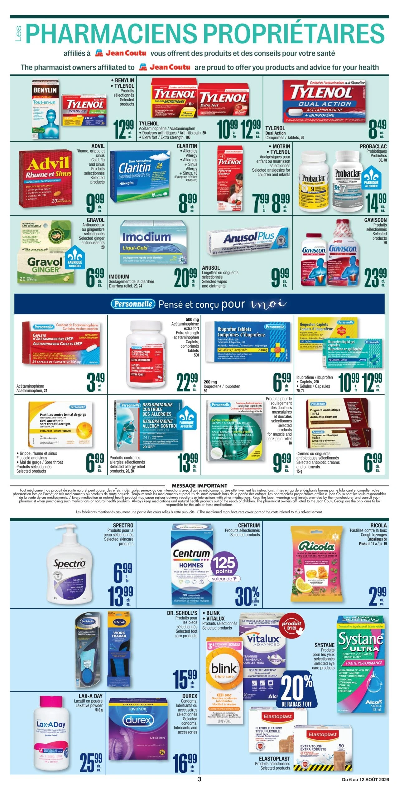 Jean Coutu flyer page 3