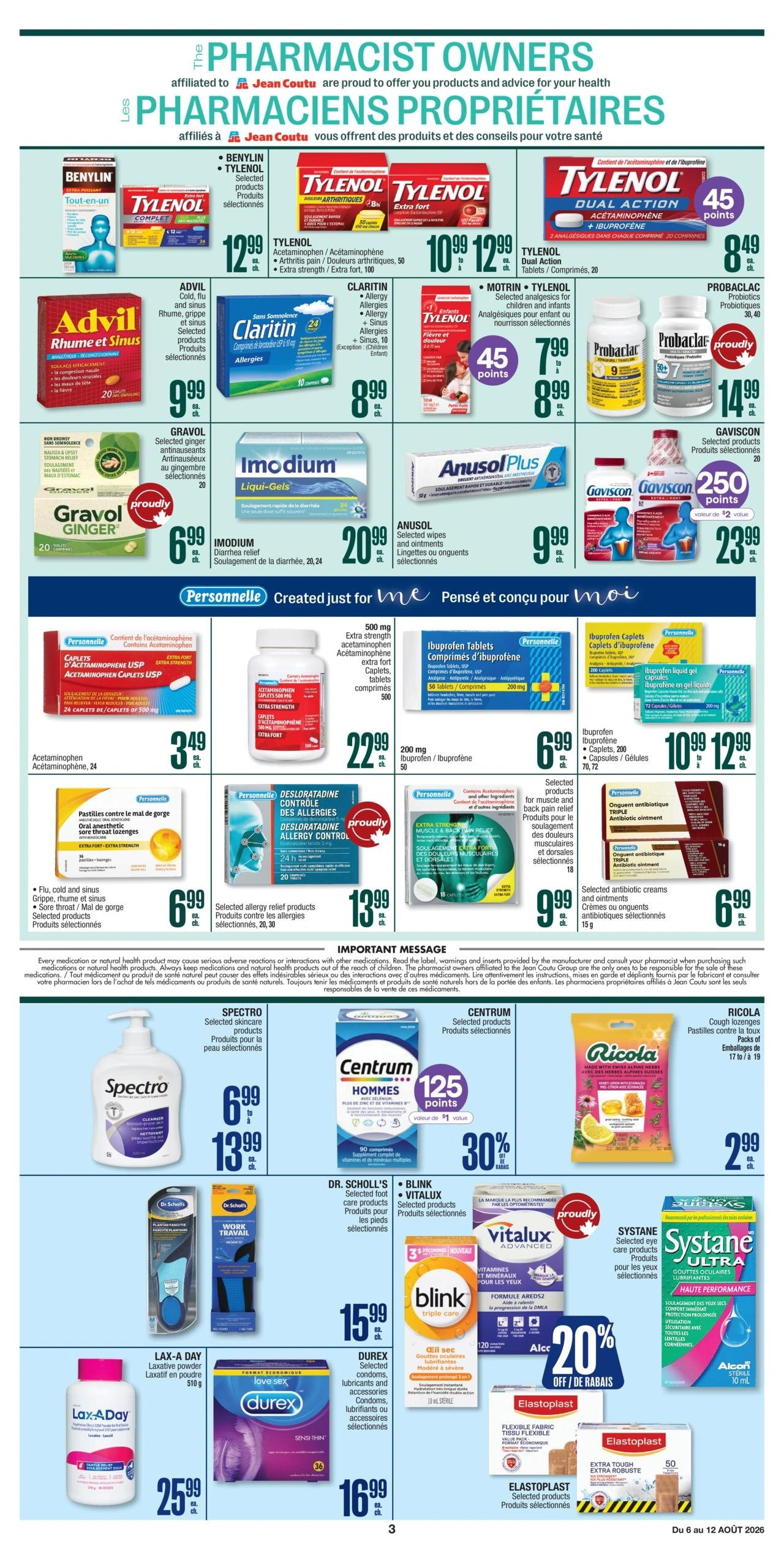 Jean Coutu flyer page 3