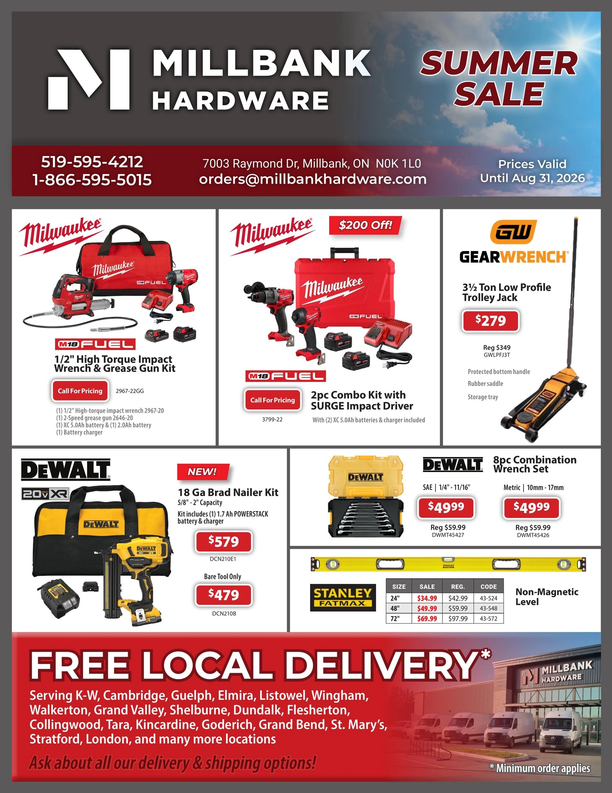 Millbank Hardware flyer page 1