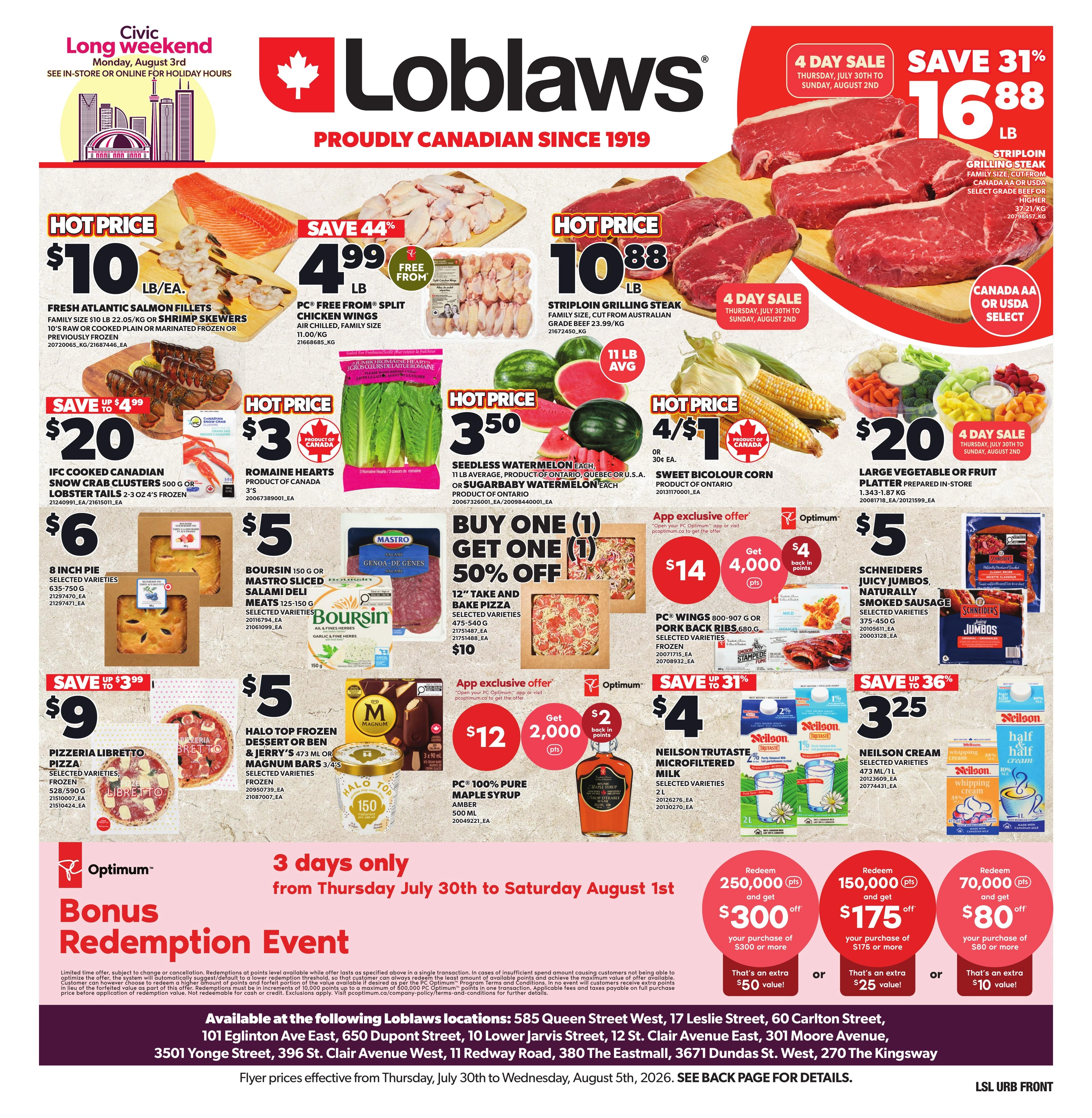 Loblaws flyer page 1