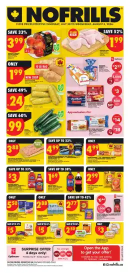 No Frills Thursday, July 30 - Wednesday, August 05