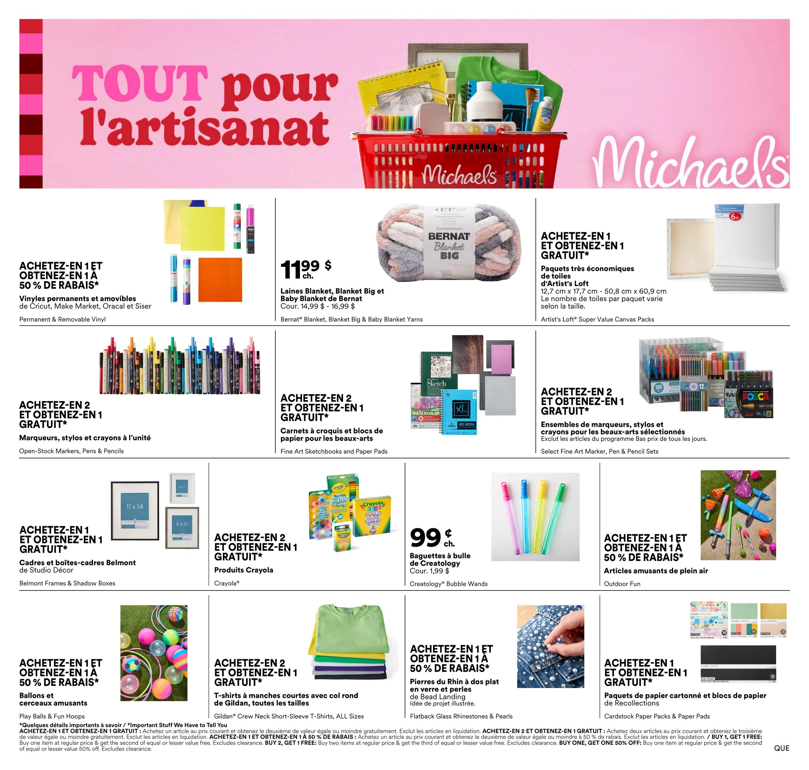 Michaels Canada flyer page 1