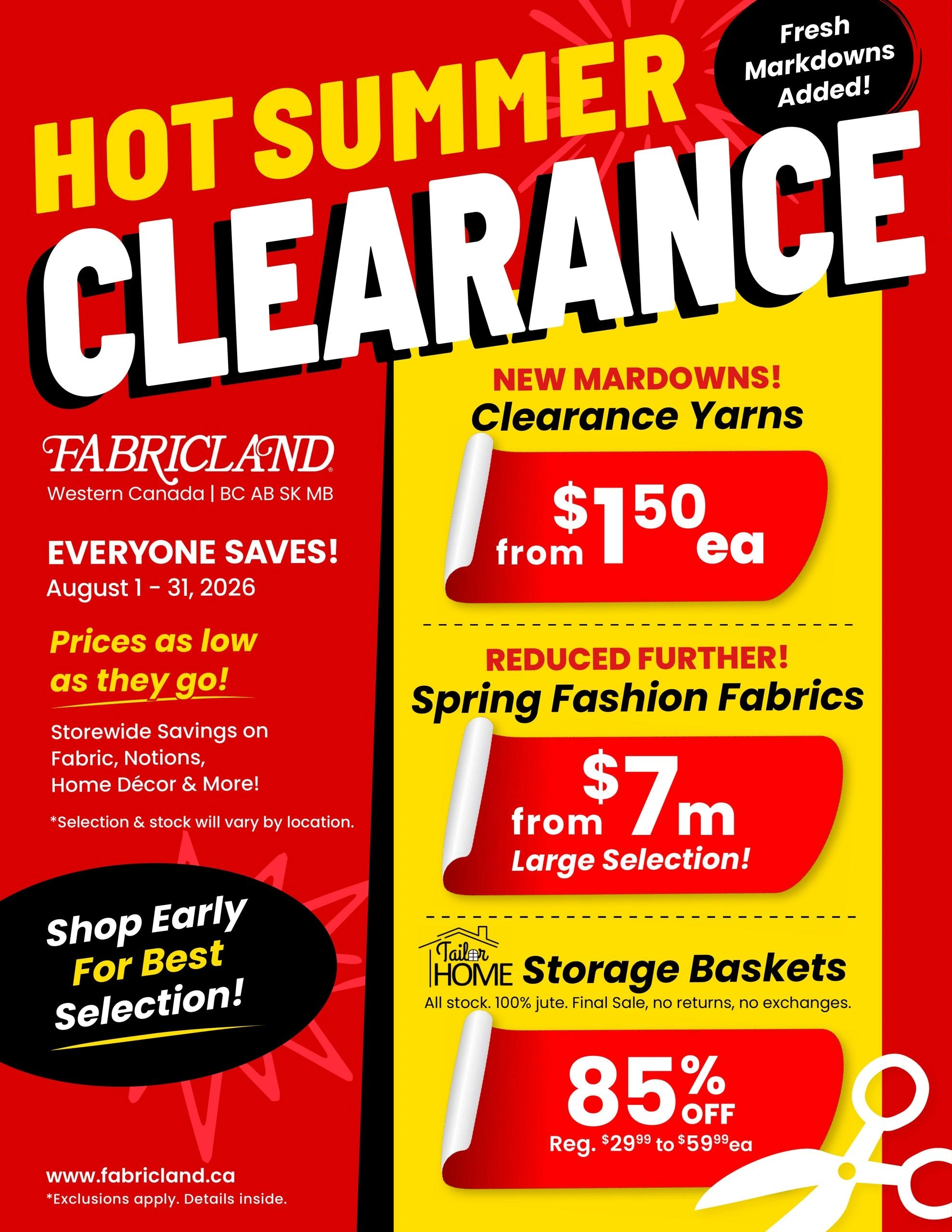 Fabricland flyer page 1