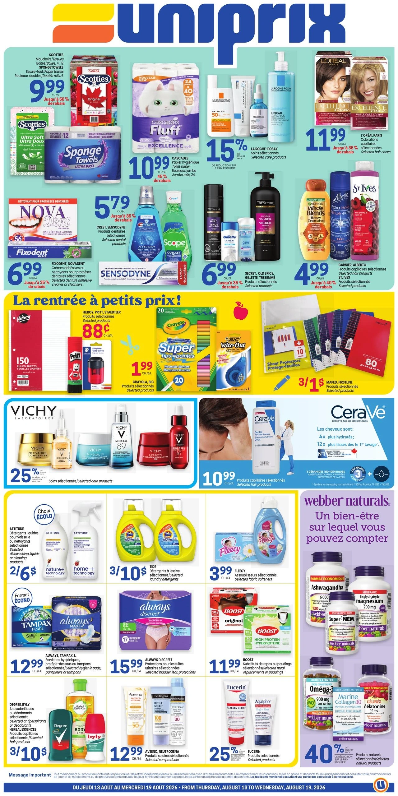 Uniprix flyer page 1
