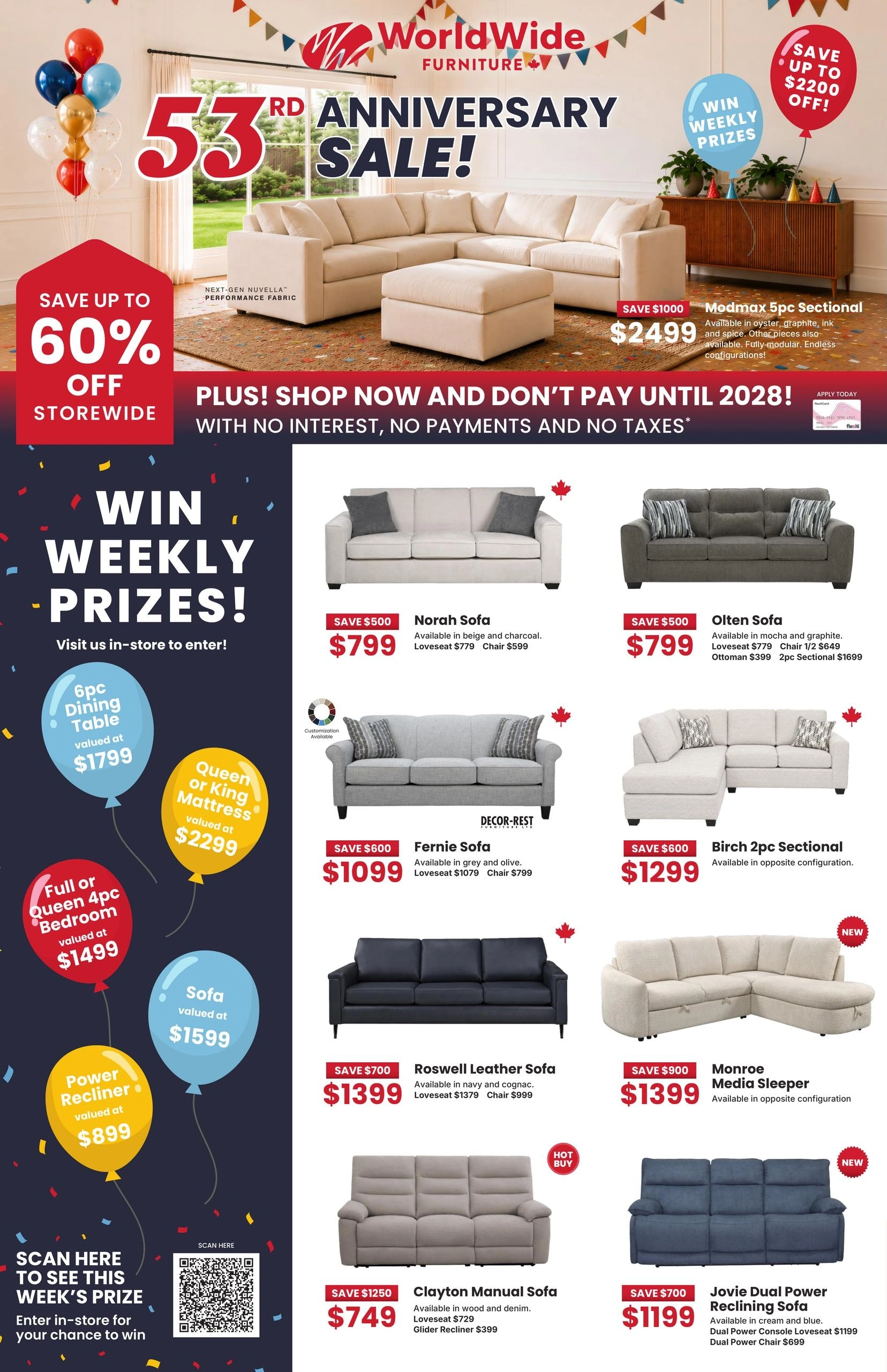 WorldWide Furniture flyer page 1