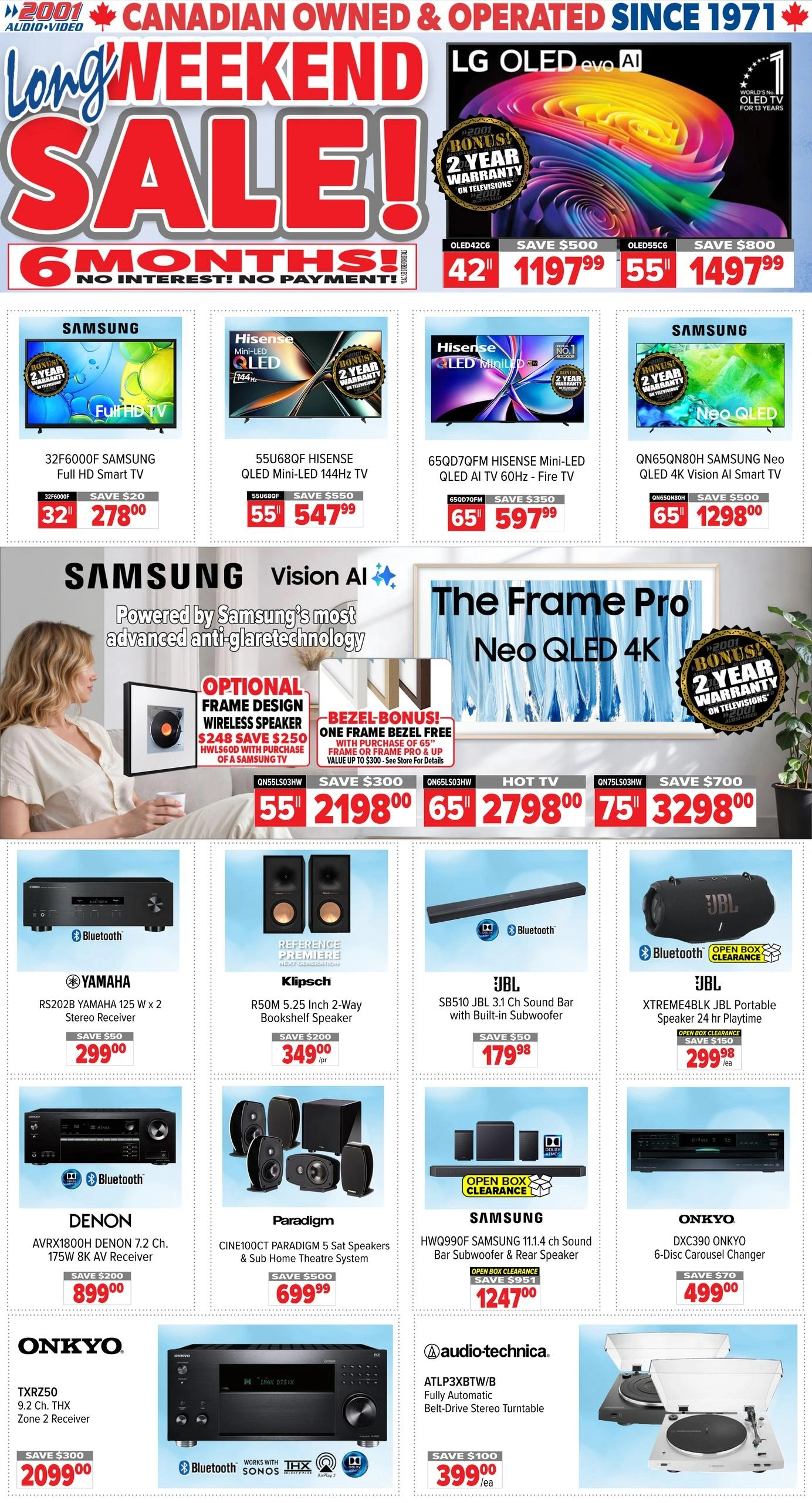 2001 Audio Video flyer page 1