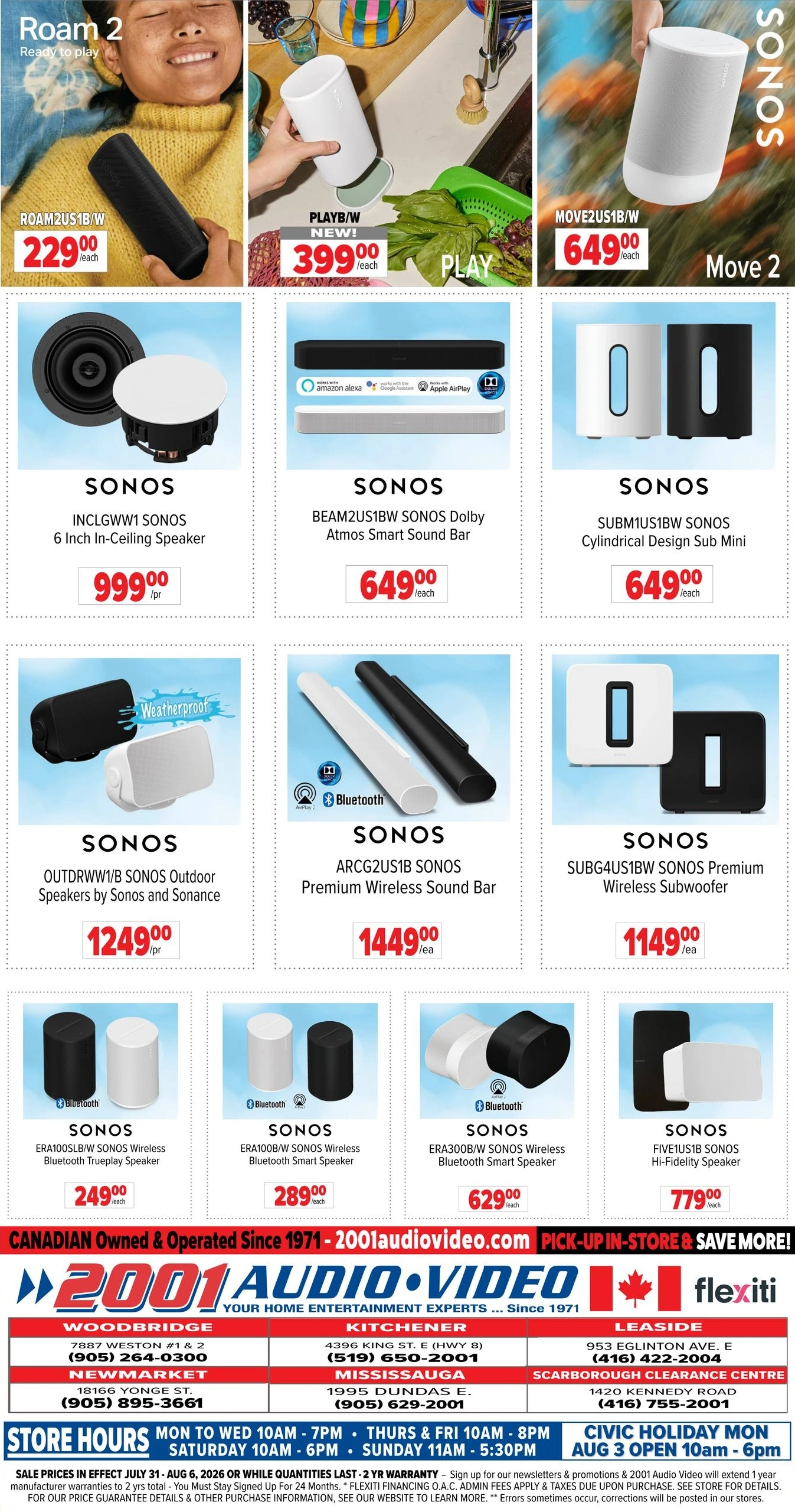 2001 Audio Video flyer page 15