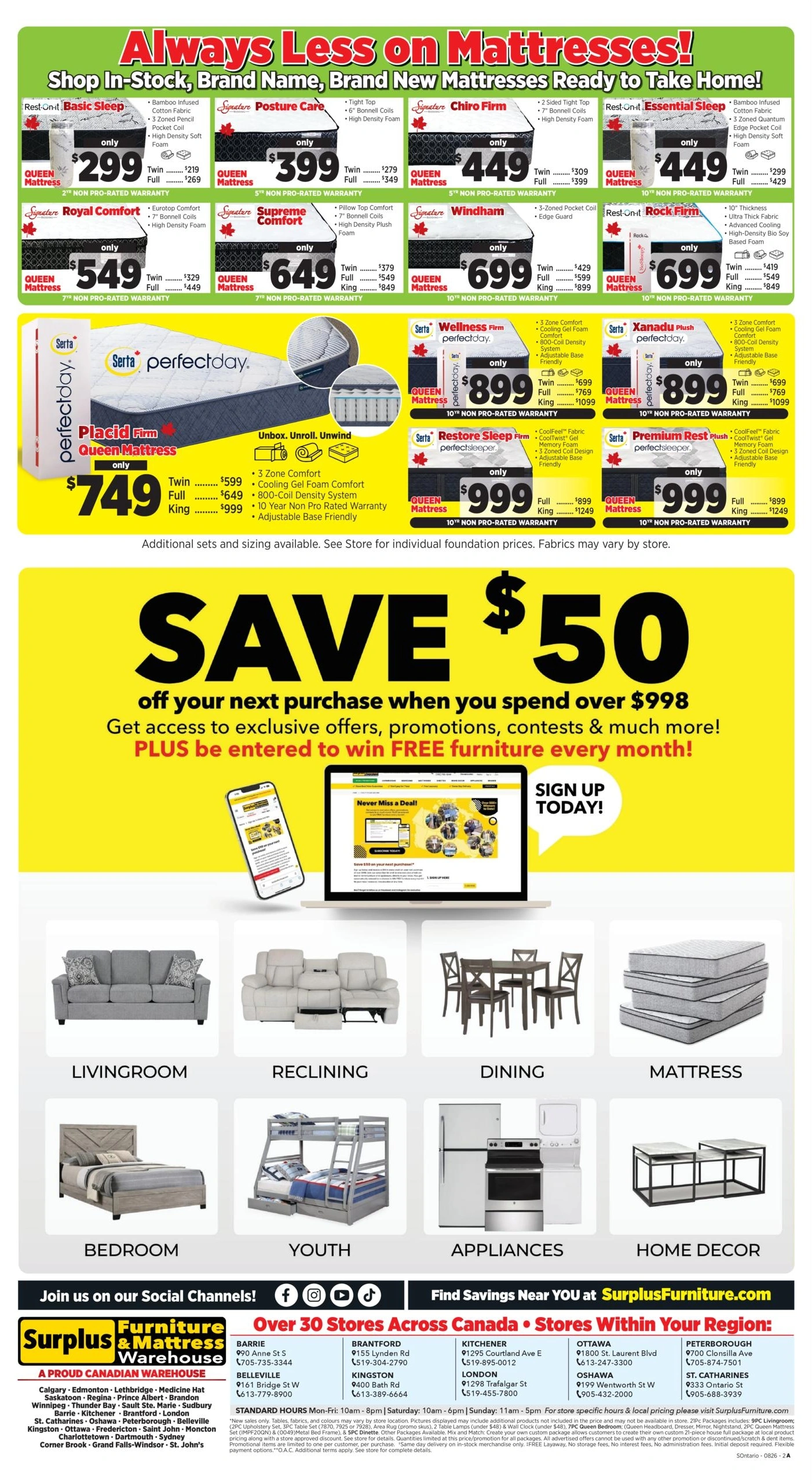 Surplus Furniture & Mattress Warehouse flyer page 3