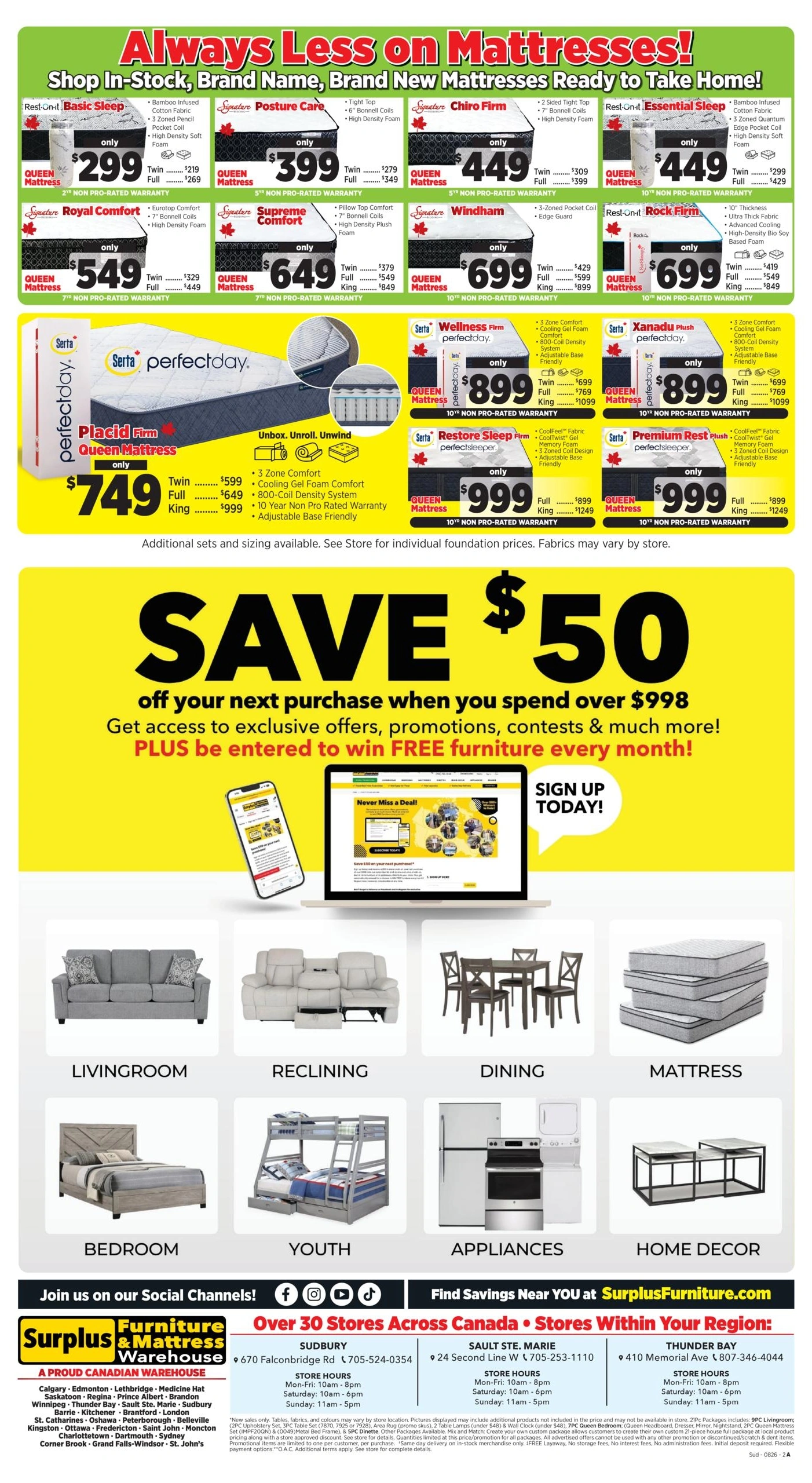 Surplus Furniture & Mattress Warehouse flyer page 3