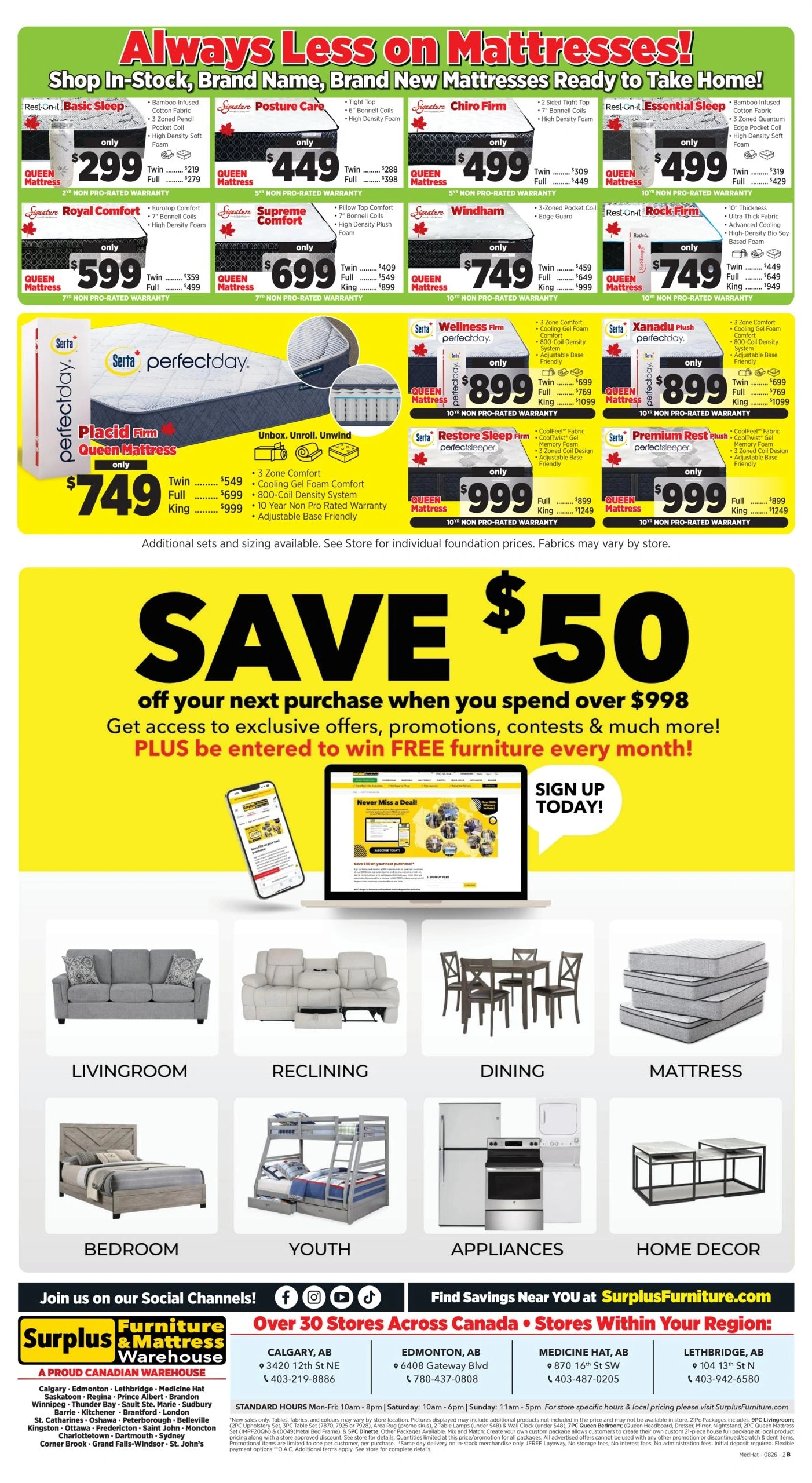 Surplus Furniture & Mattress Warehouse flyer page 3