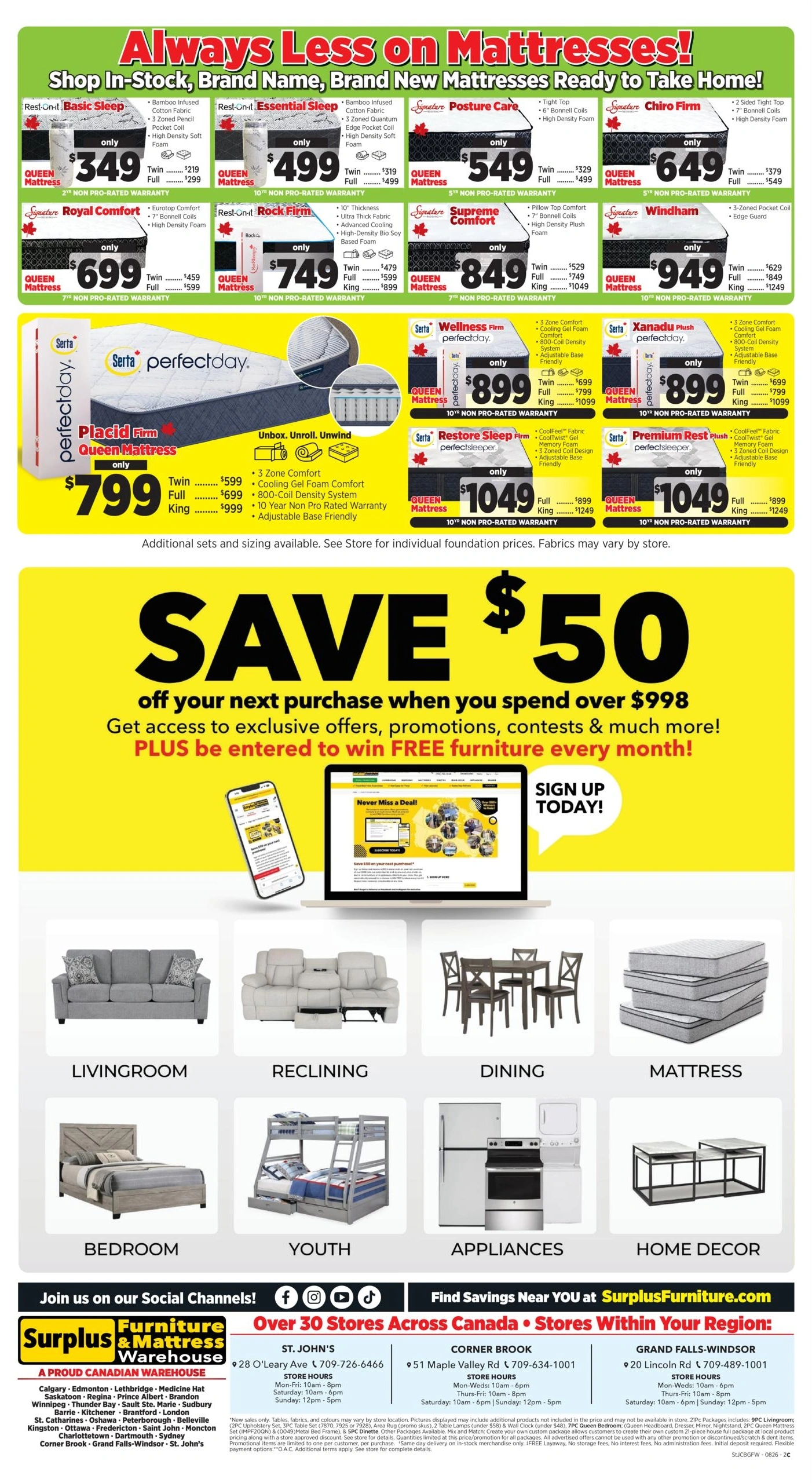 Surplus Furniture & Mattress Warehouse flyer page 3