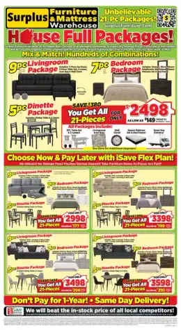 Surplus Furniture & Mattress Warehouse Flyer