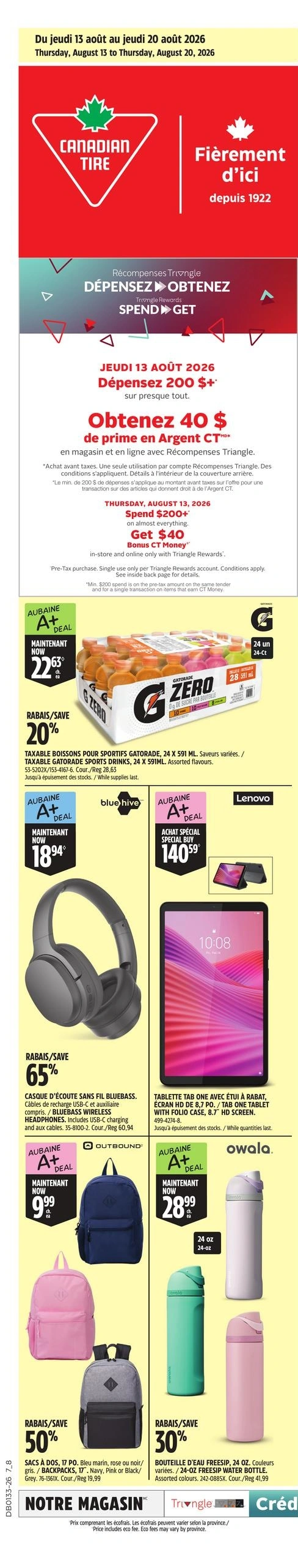 Canadian Tire flyer page 1