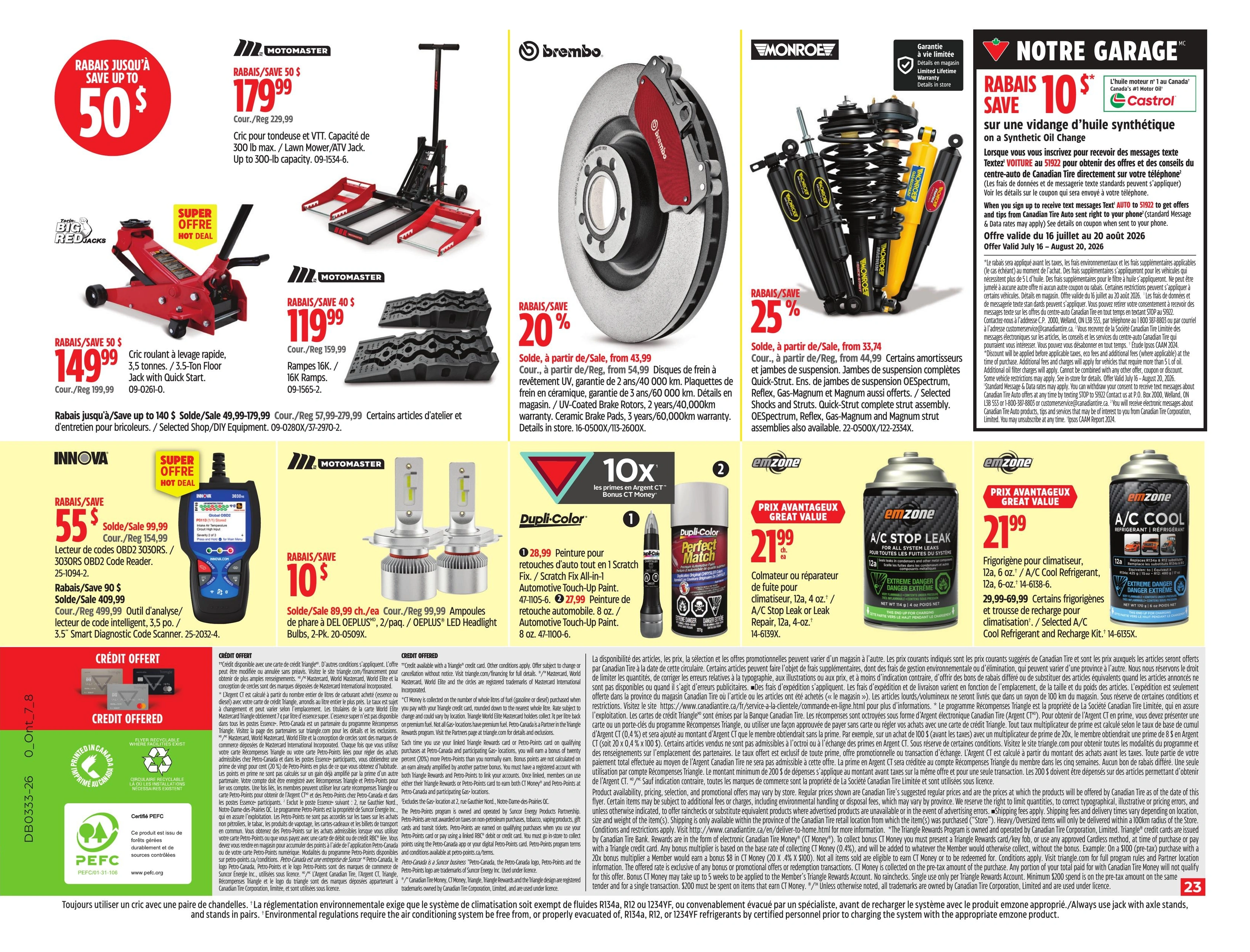 Canadian Tire flyer page 36