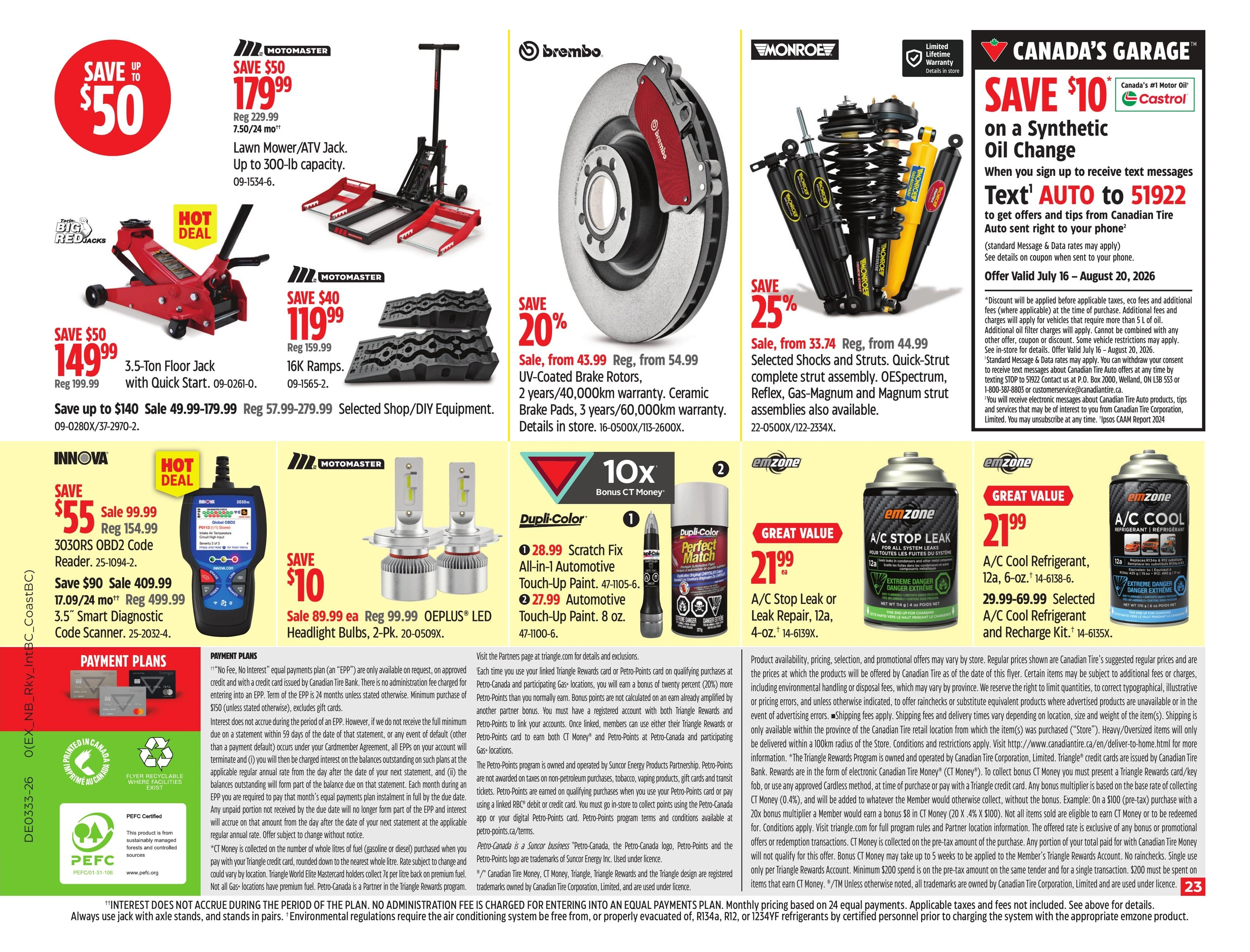 Canadian Tire flyer page 36