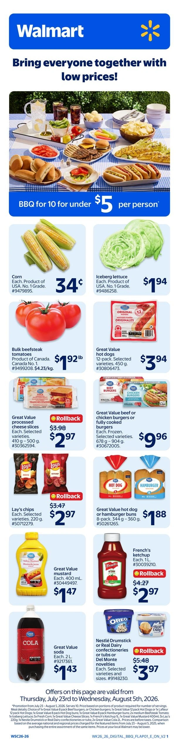 Walmart flyer page 1