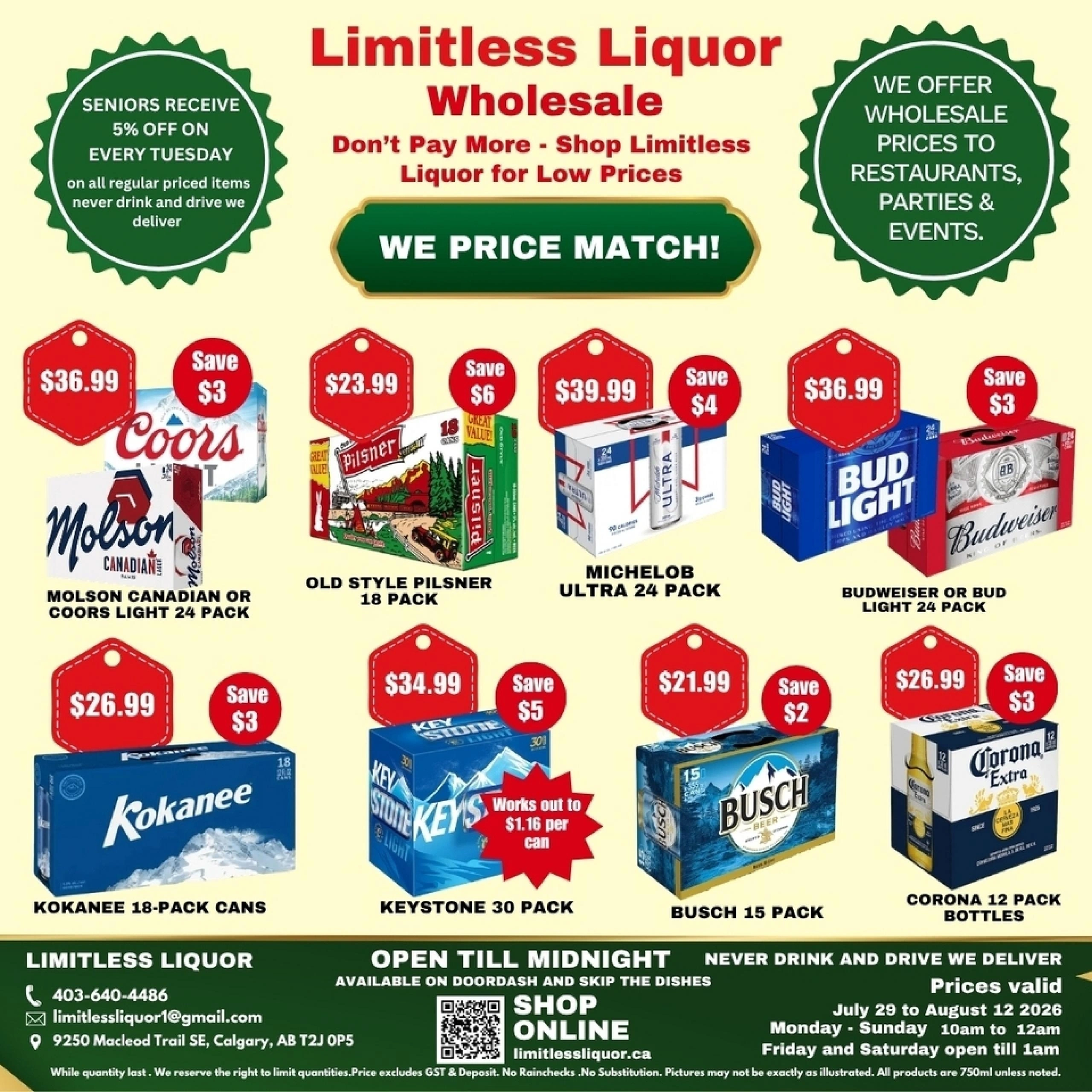 Limitless Liquor flyer page 4