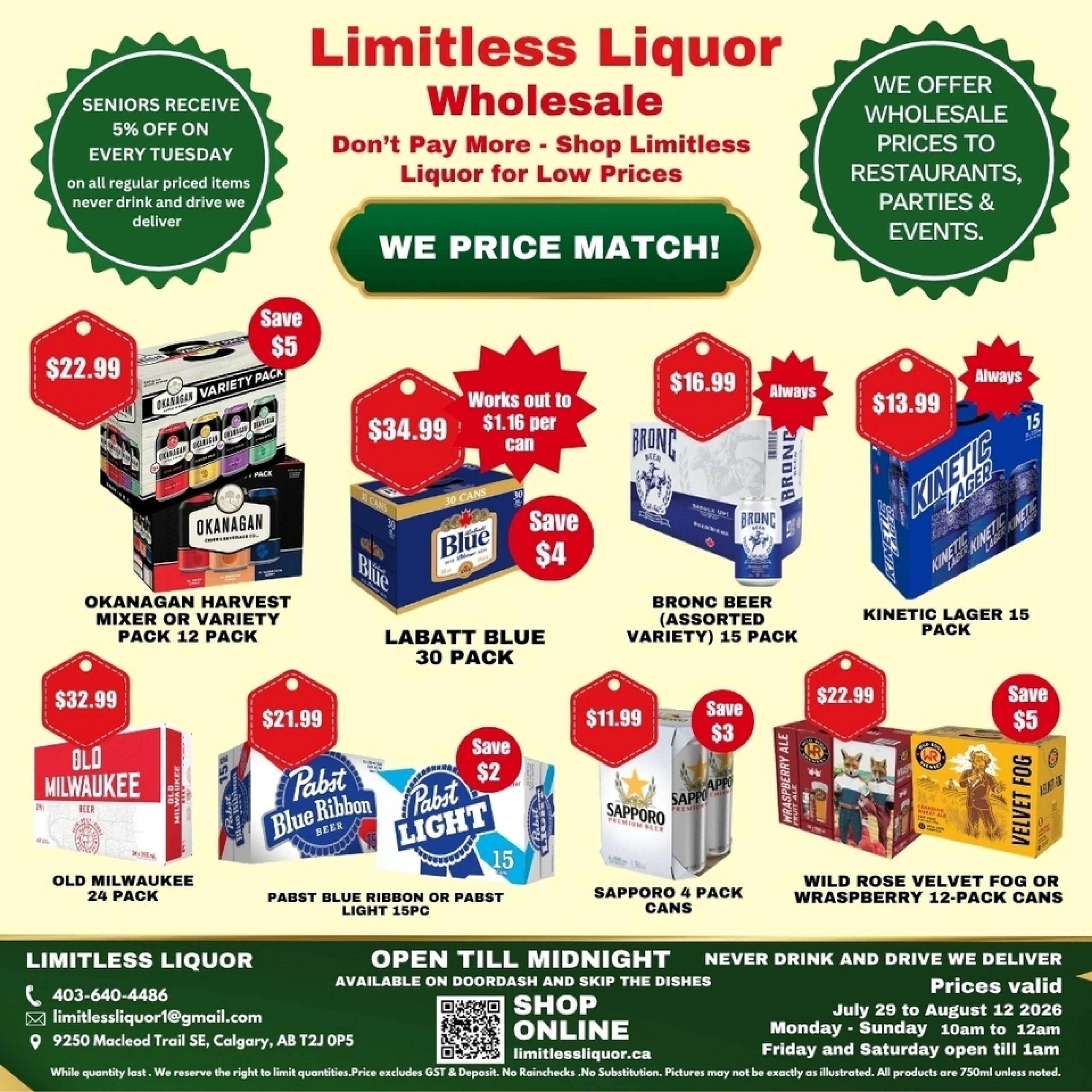 Limitless Liquor flyer page 5