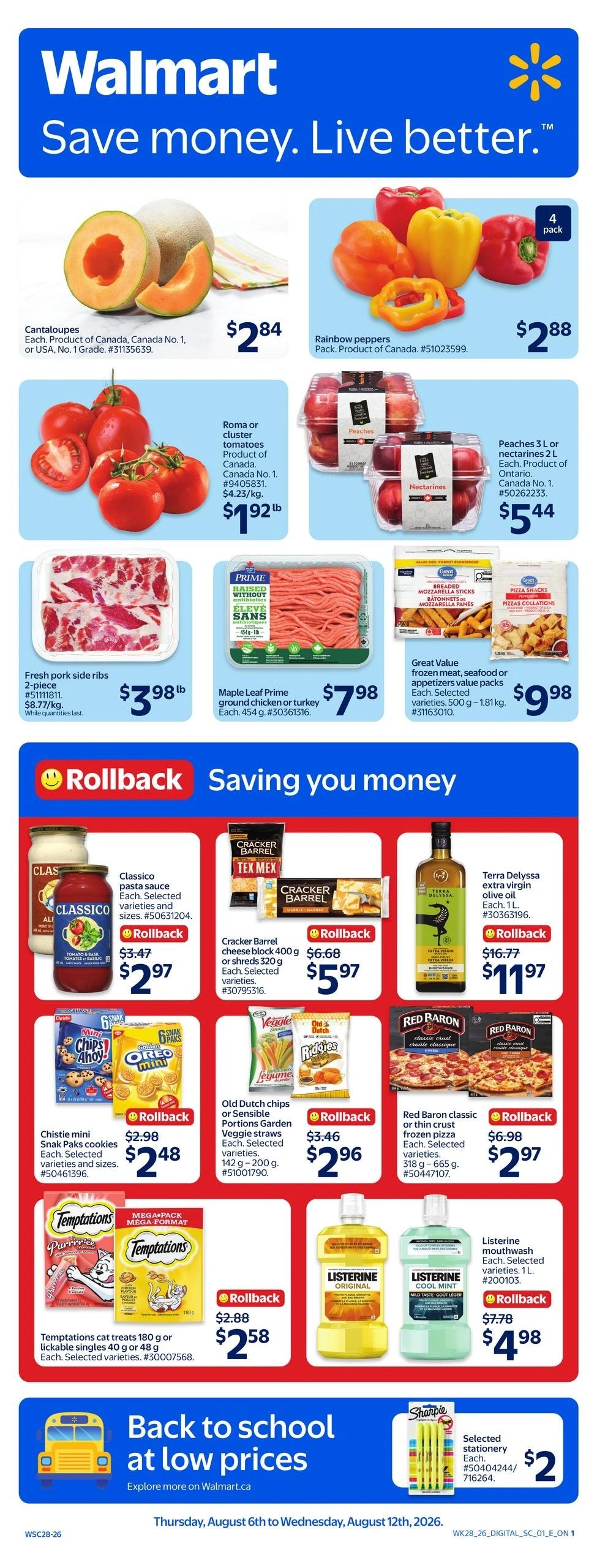 Walmart flyer page 1