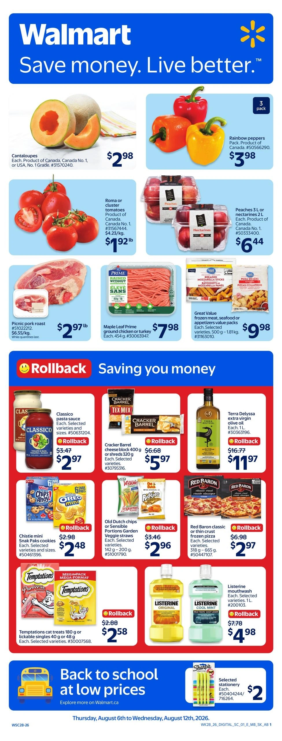 Walmart flyer page 1