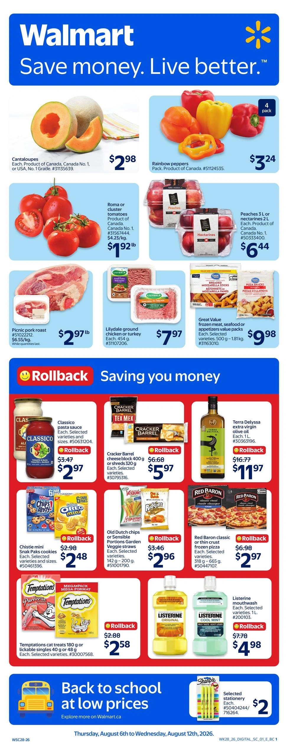 Walmart flyer page 1