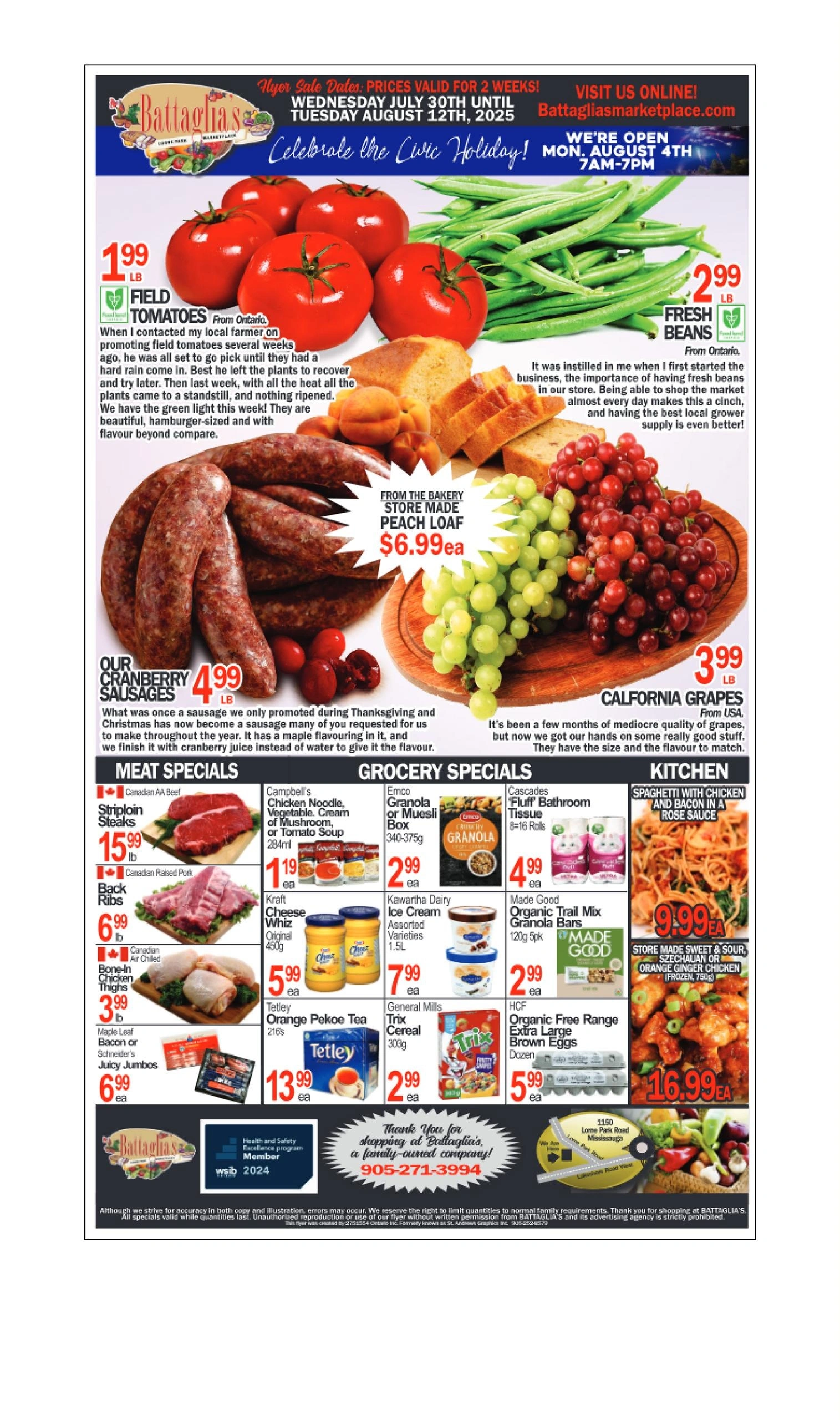 Battaglia's Marketplace flyer page 1