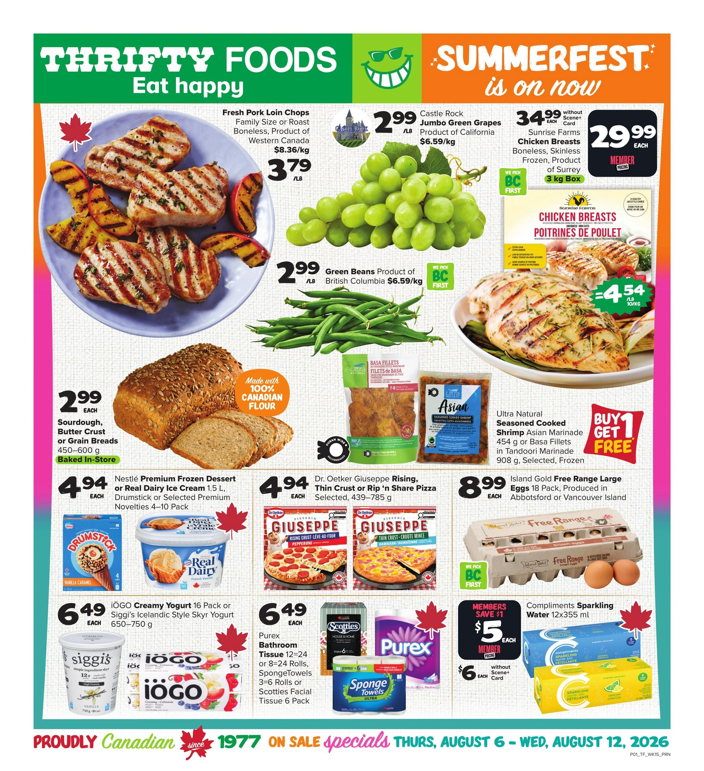 Thrifty Foods flyer page 1