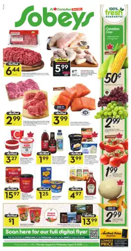 Sobeys Weekly eFlyer 8/06 - 8/12