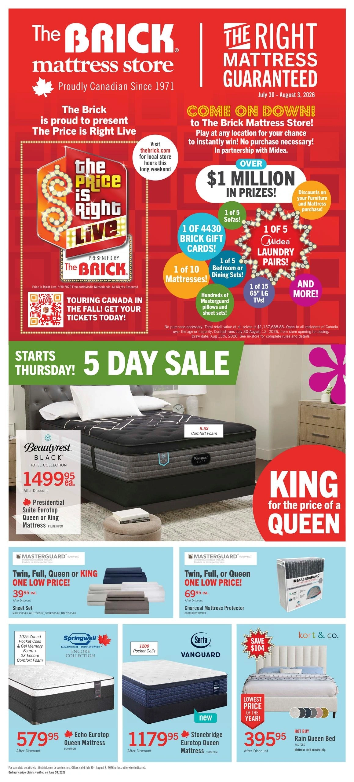 The Brick Mattress Store flyer page 1