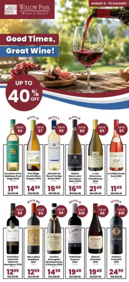 Willow Park Wines & Spirits Flyer
