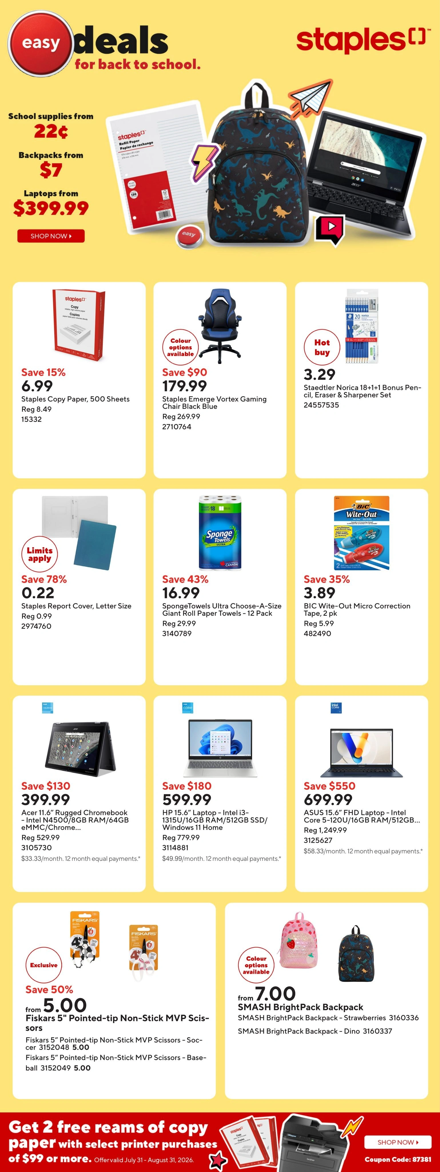 Staples flyer page 1