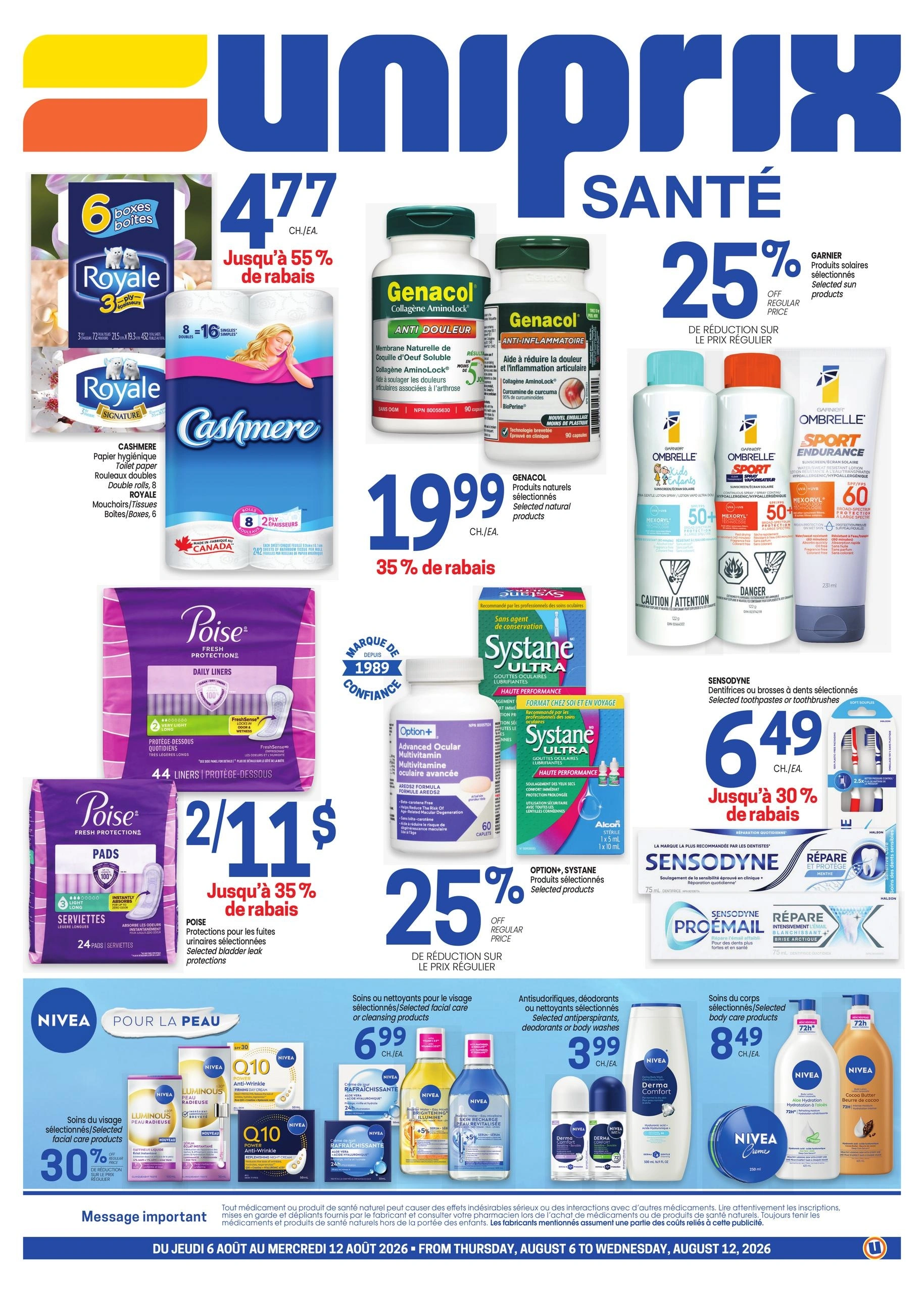 Uniprix Sante flyer page 1