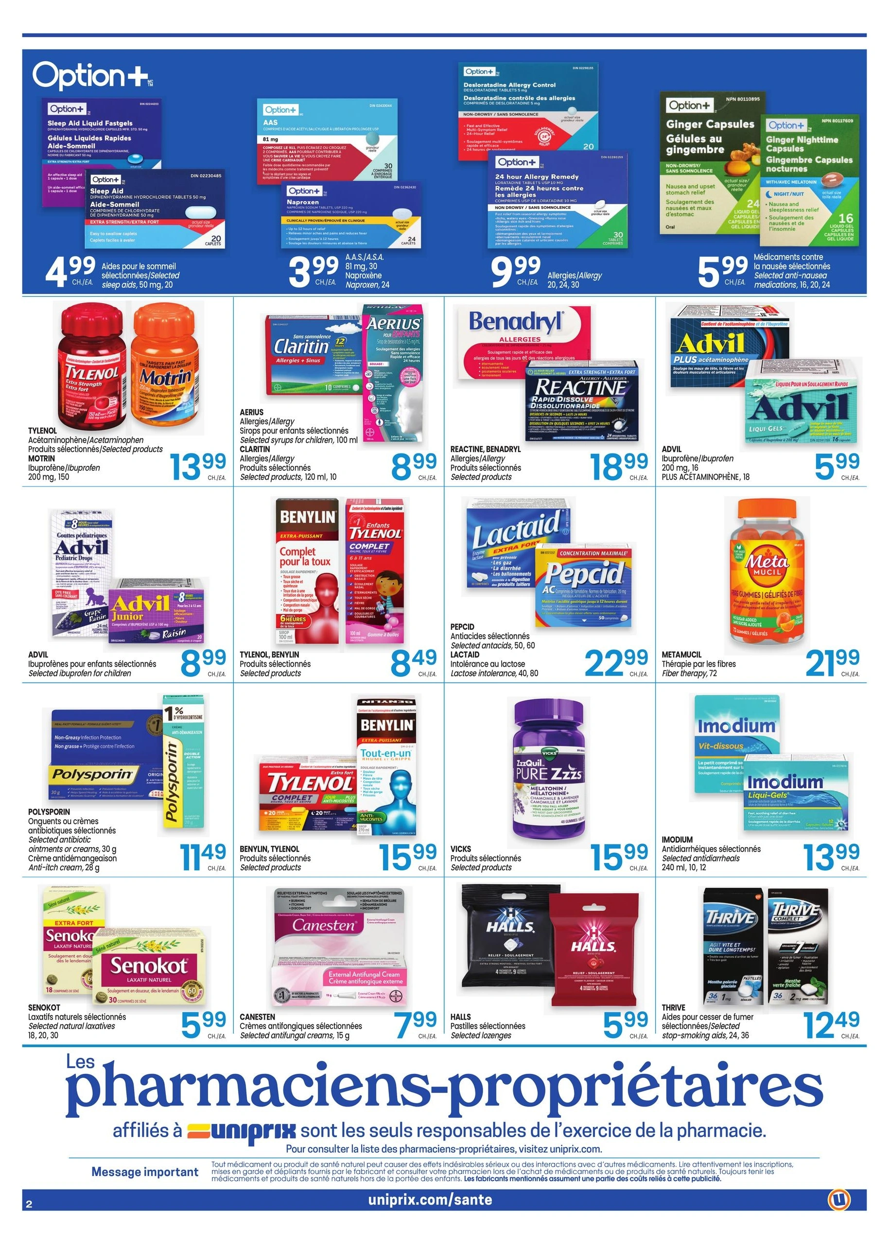 Uniprix Sante flyer page 2