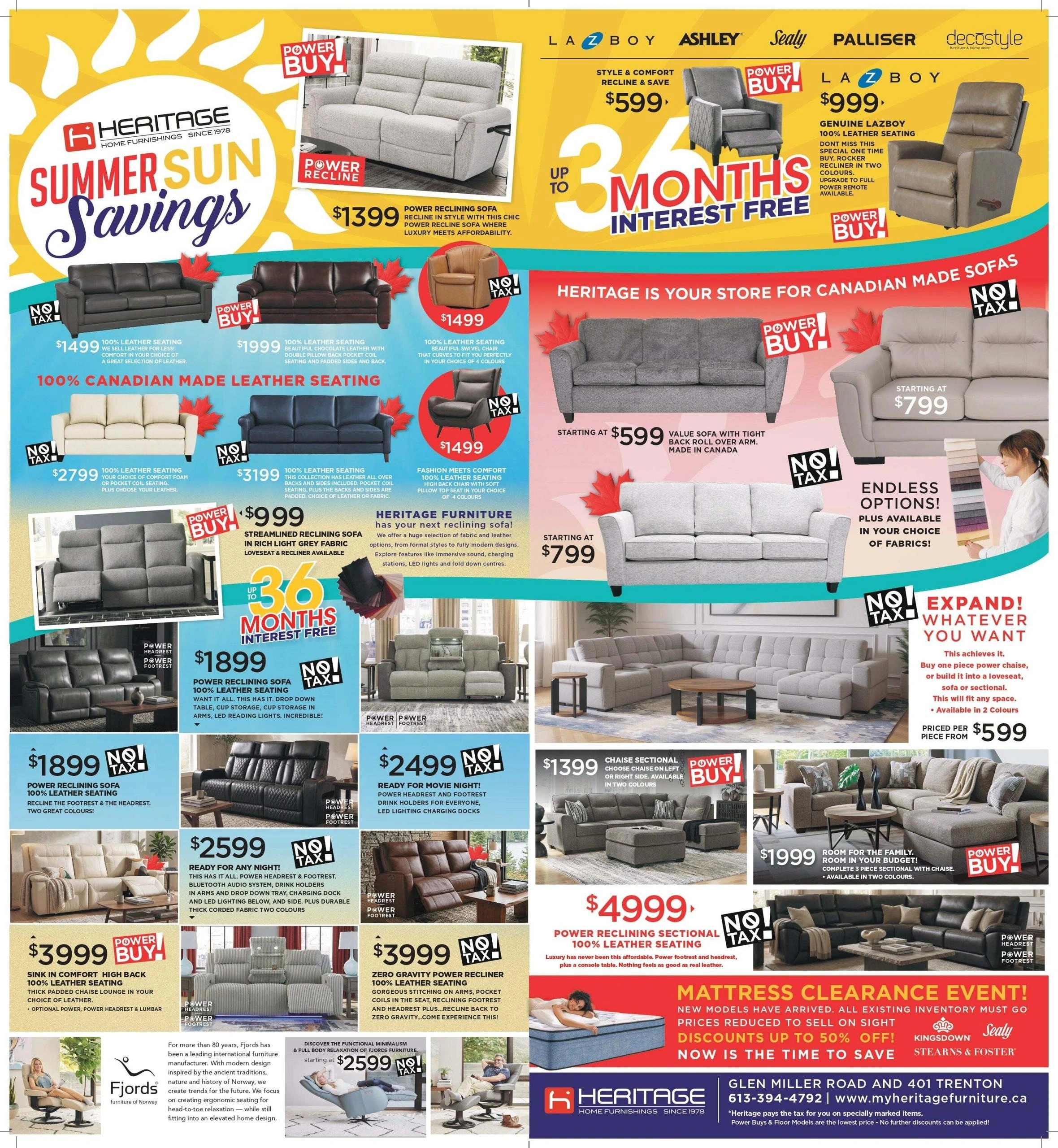 Heritage Furniture flyer page 1