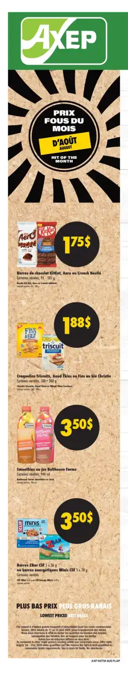 Axep Weekly Flyer - Valid Thursday, August 06 - Wednesday, August 12