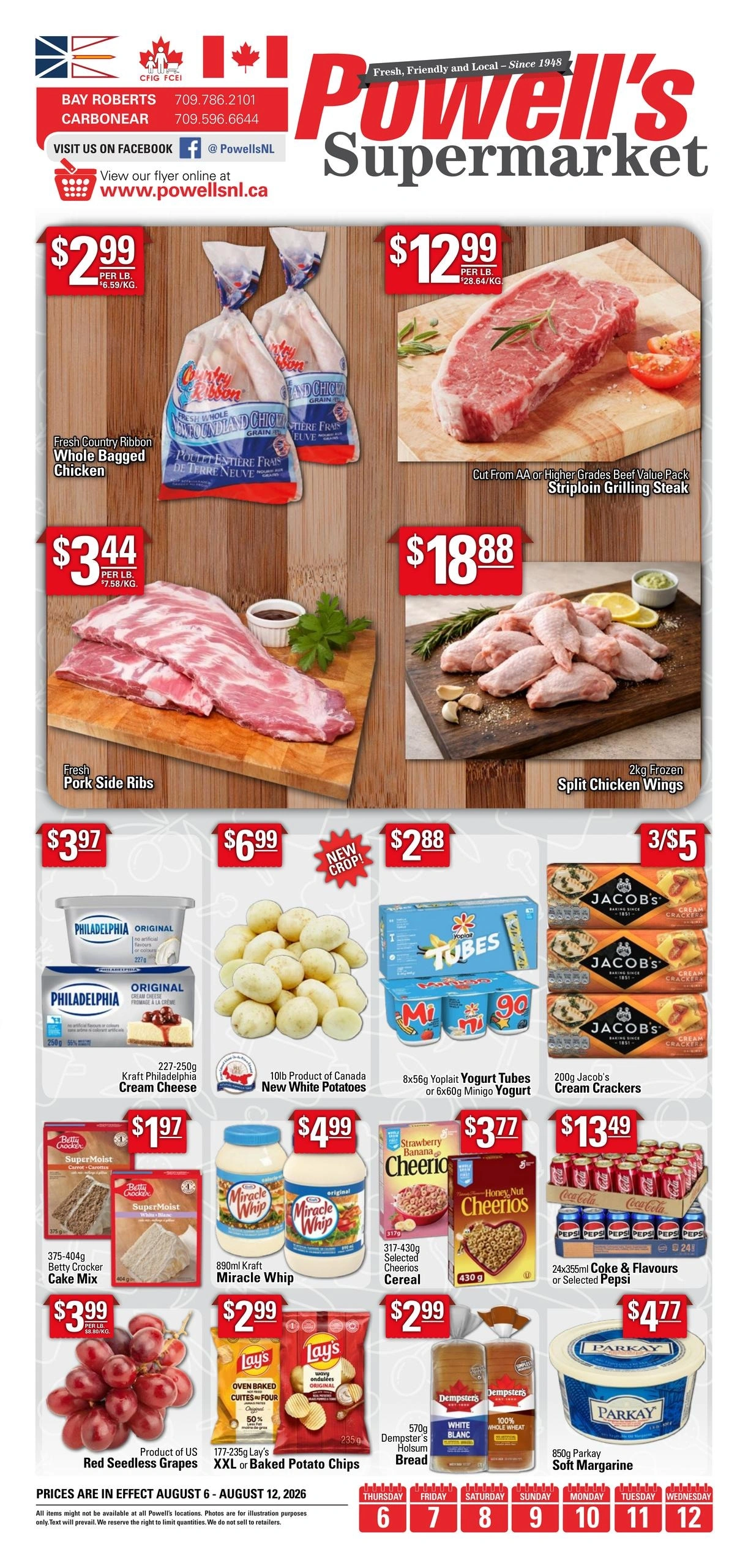 Powell's Supermarket flyer page 1