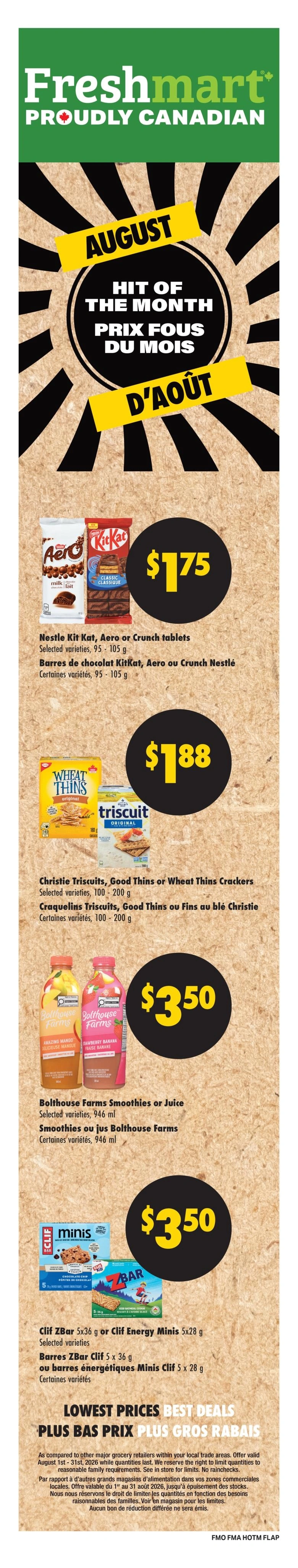 Freshmart flyer page 1