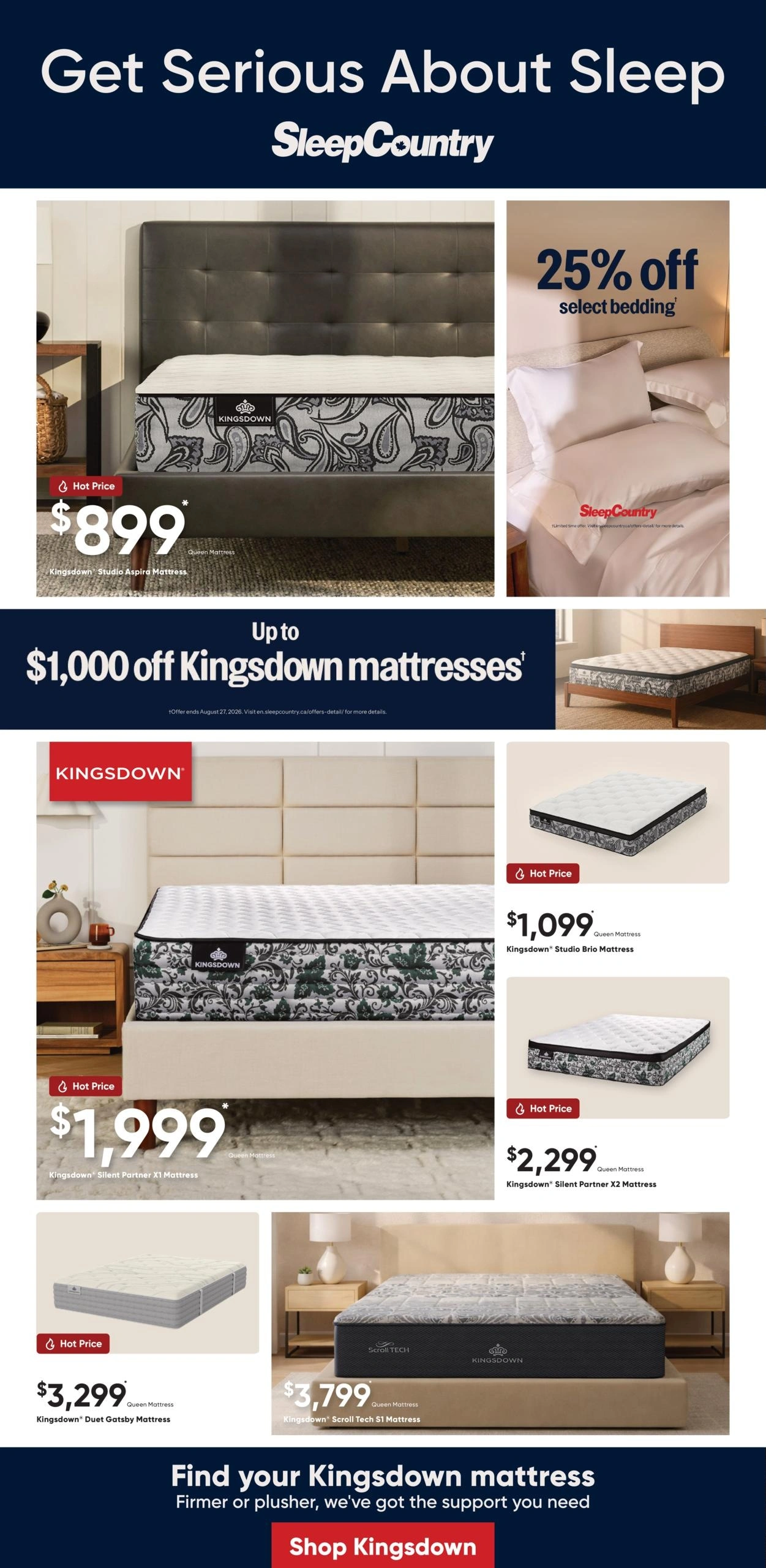 Sleep Country Canada flyer page 1