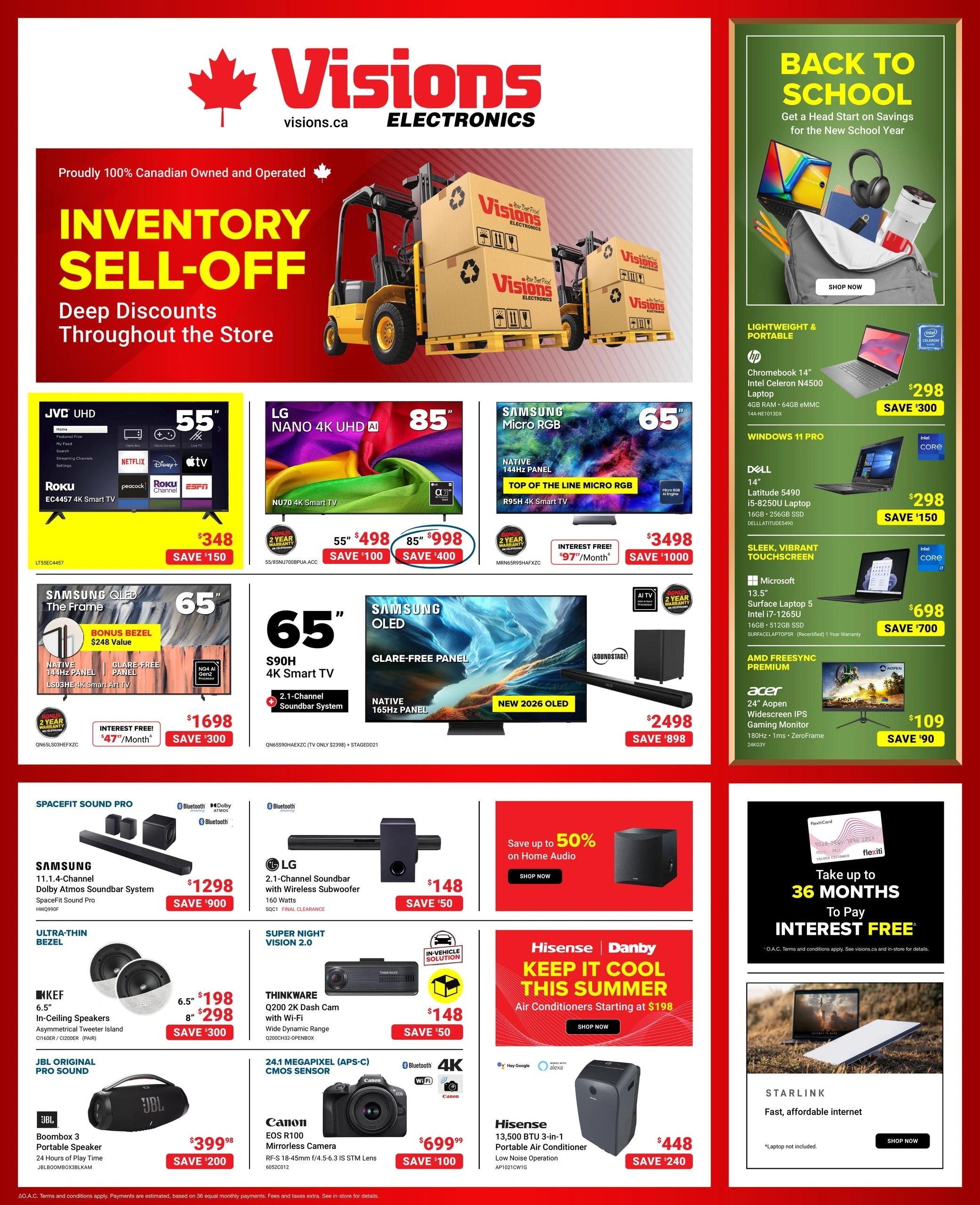 Visions Electronics flyer page 1
