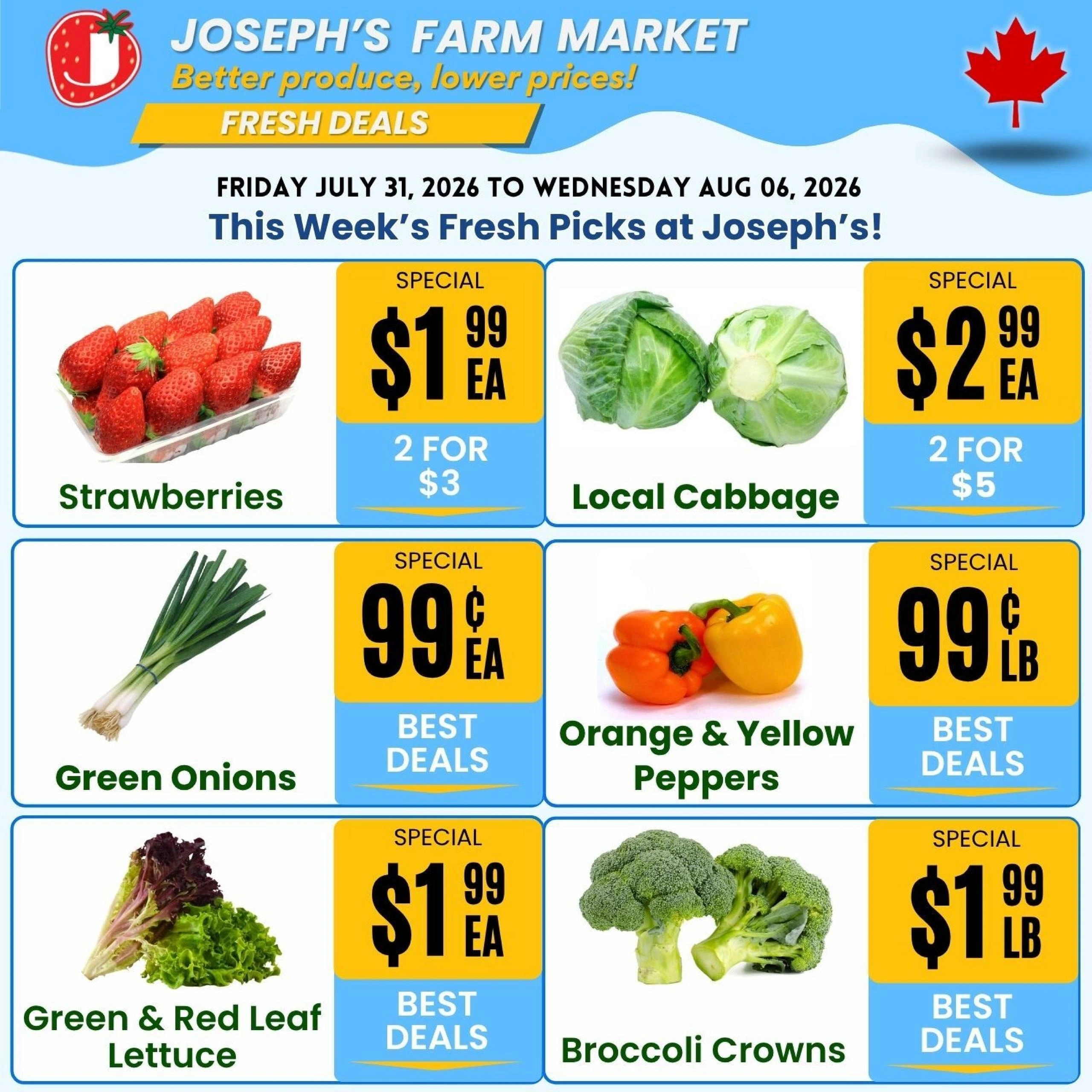 Joseph's Farm Market flyer page 1
