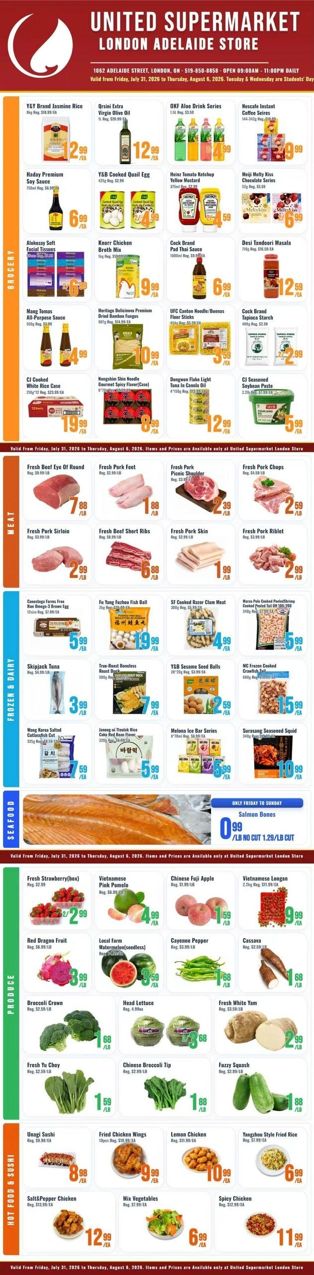 United Supermarket flyer page 1