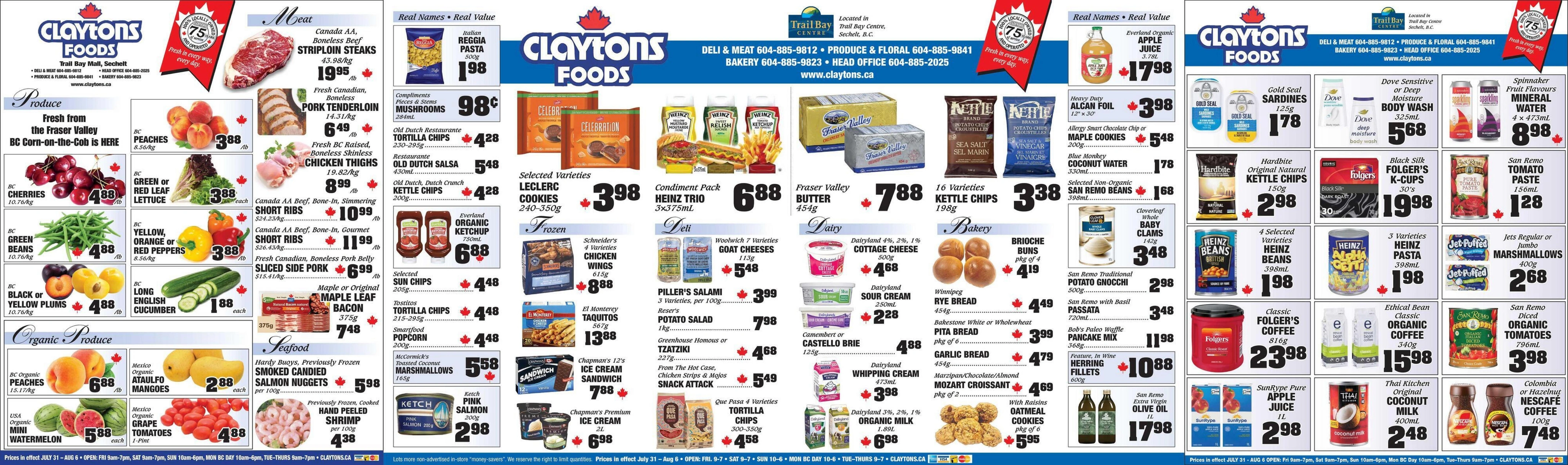 Claytons flyer page 1