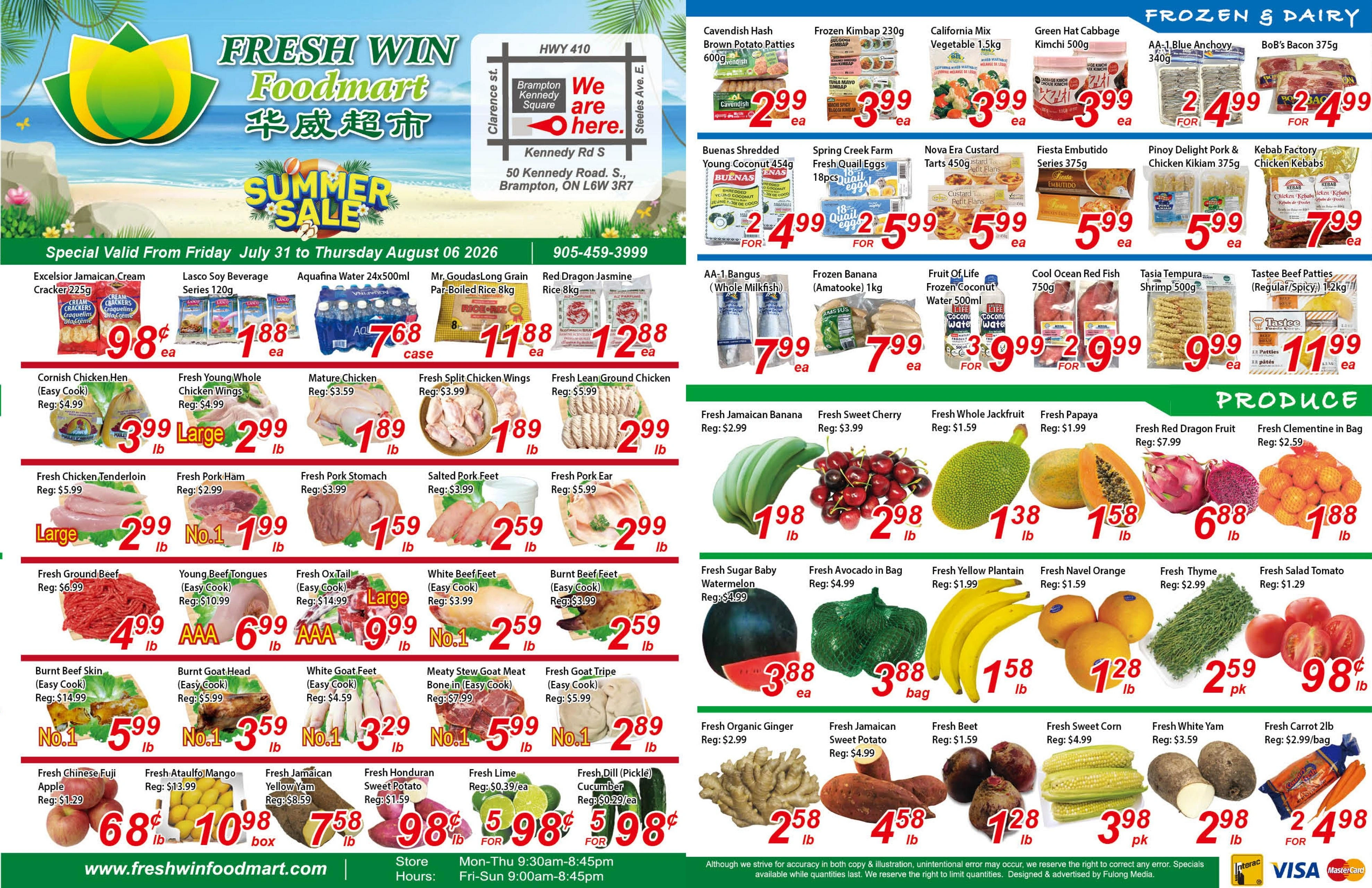 FreshWin Foodmart flyer page 1