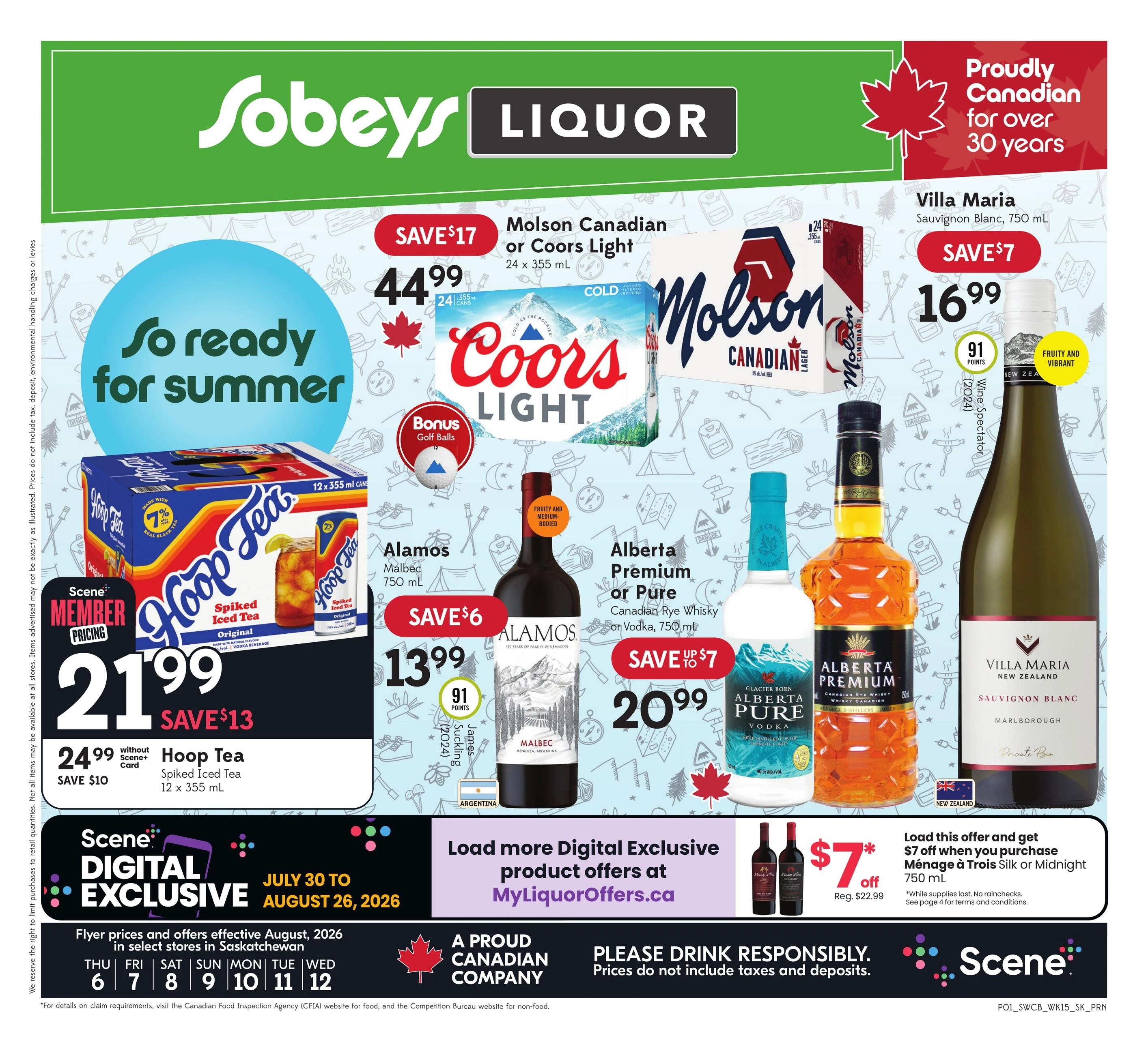 Sobeys Liquor flyer page 1