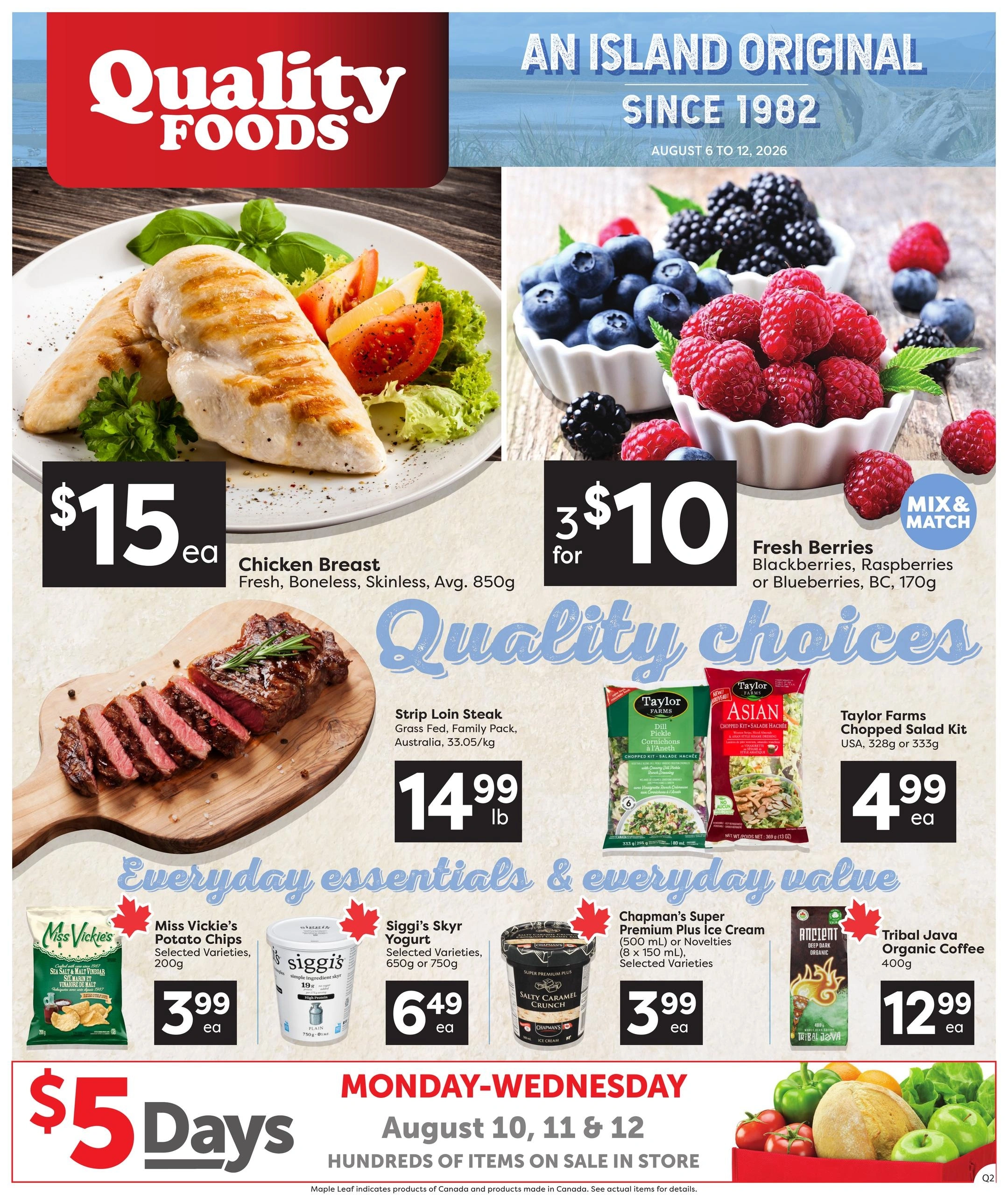 Quality Foods flyer page 1