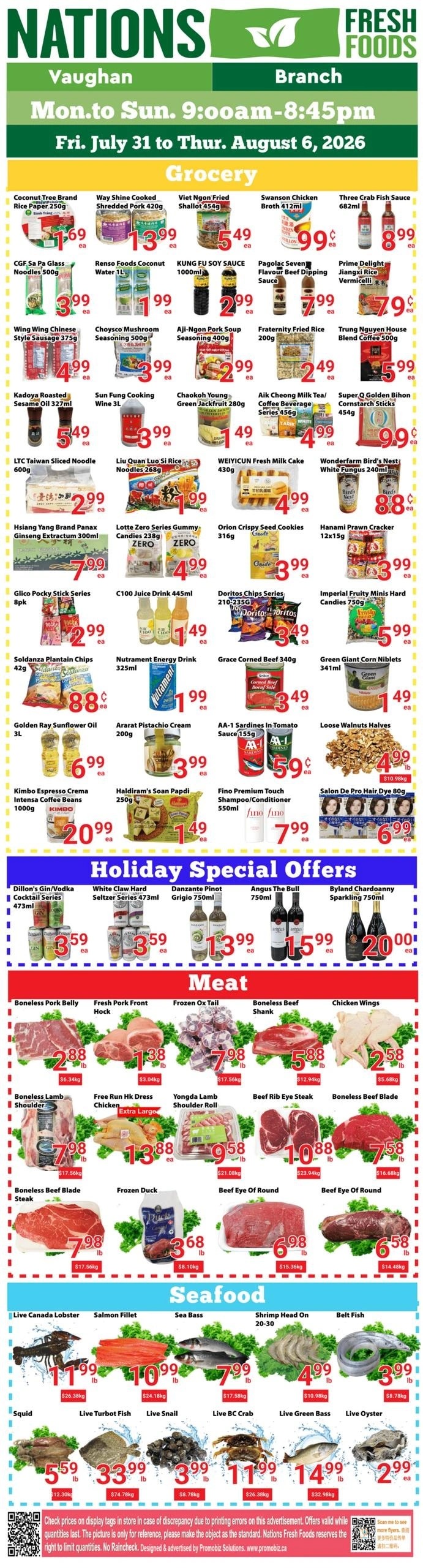 Nations Fresh Foods flyer page 1