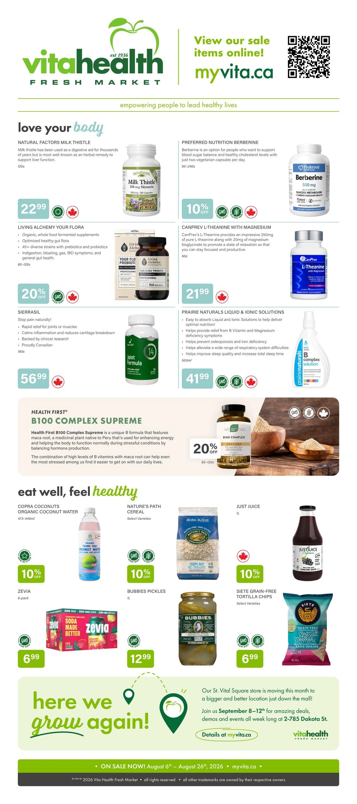 Vita Health Fresh Market flyer page 1
