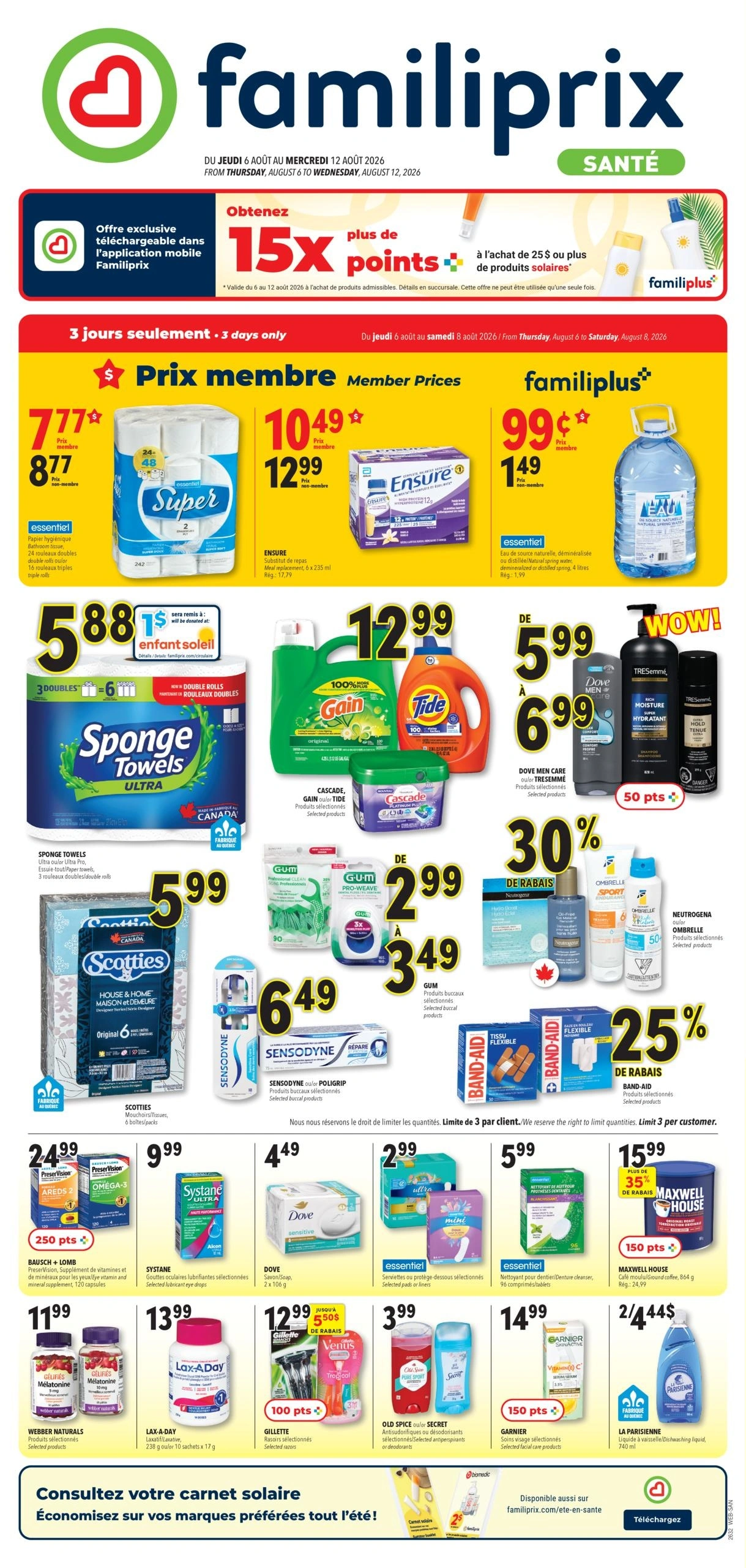 Familiprix Santé flyer page 1